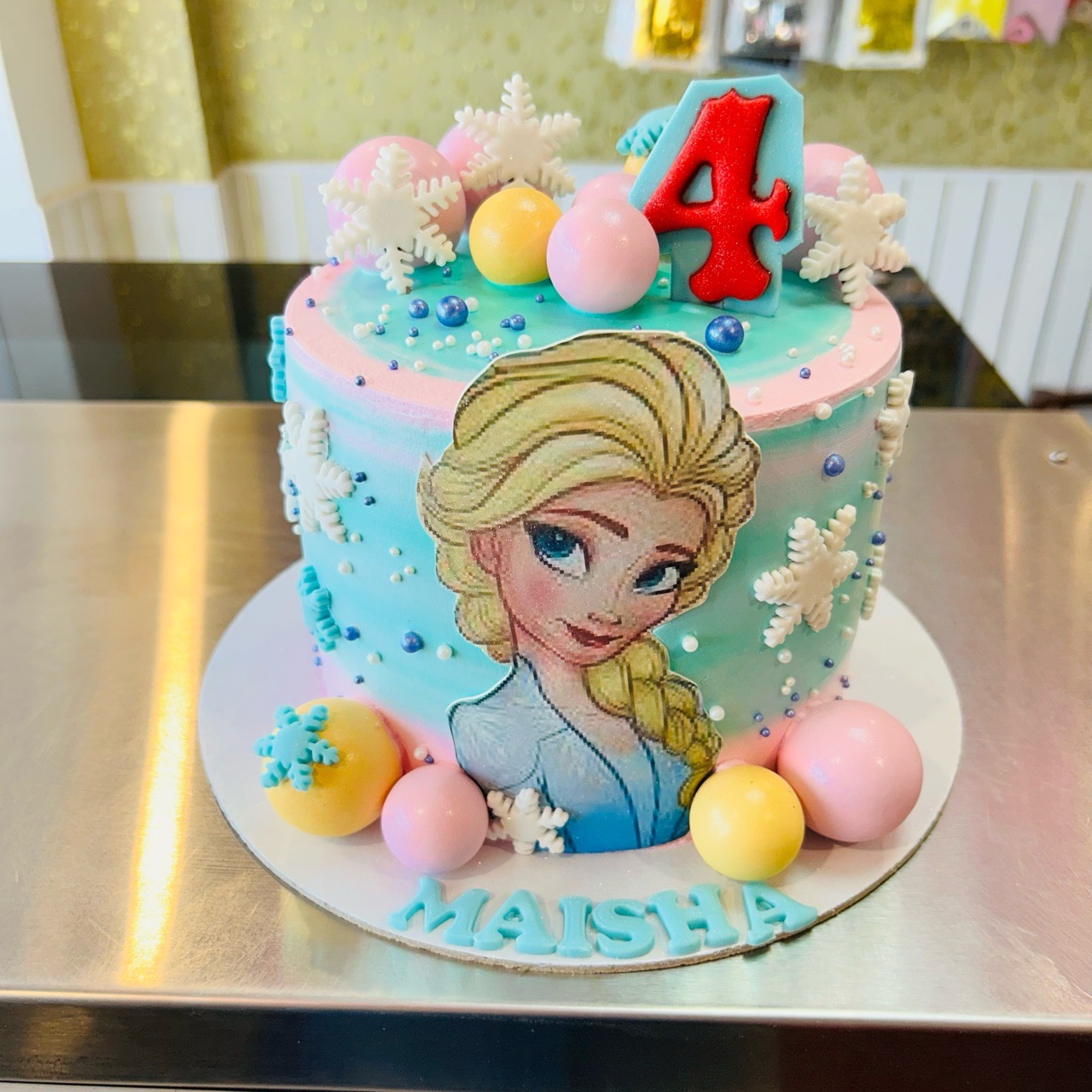 Frozen Theme Custom Cake on One Day Prior Orders only