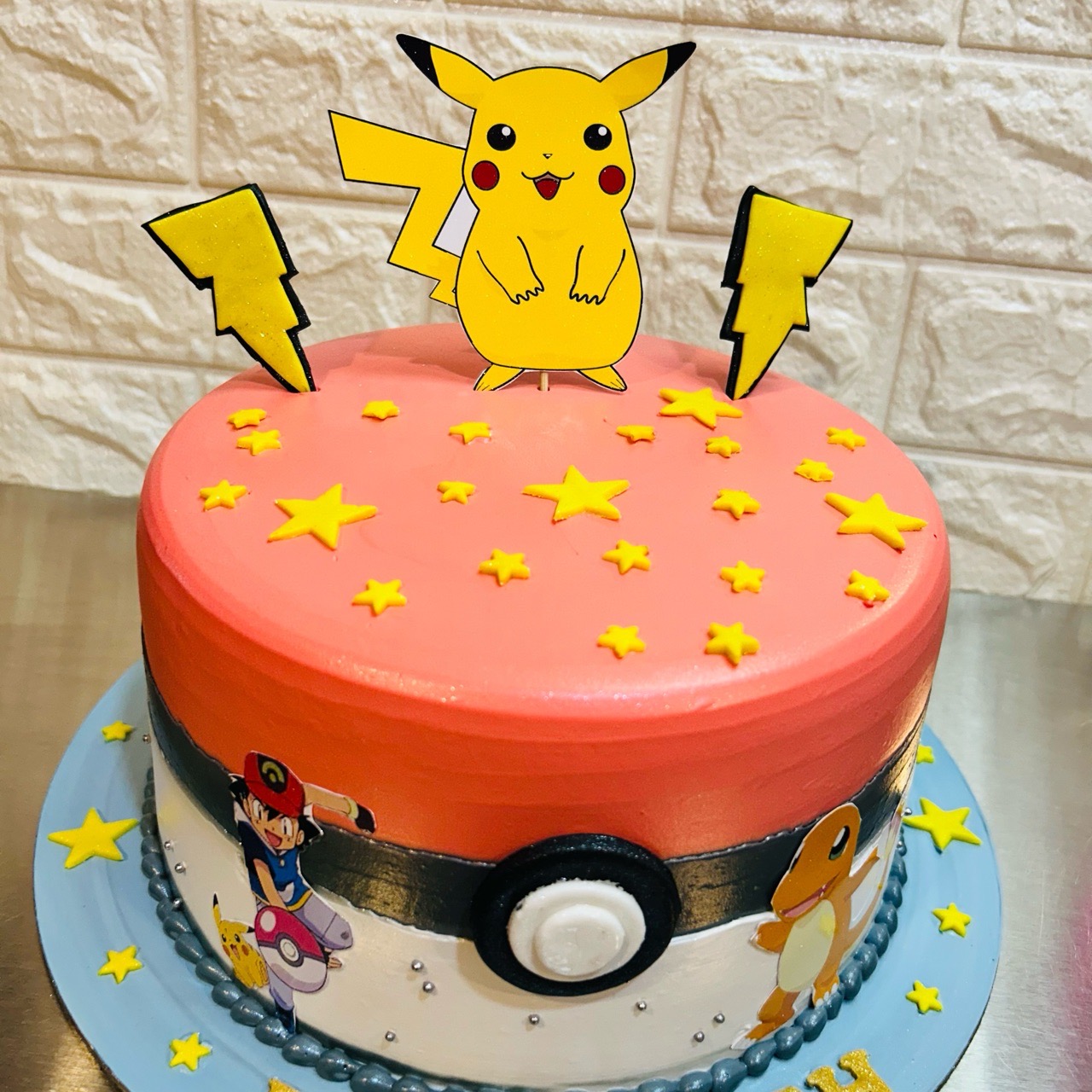 Pokémon Themed Cake 2kg Pineapple Flavour