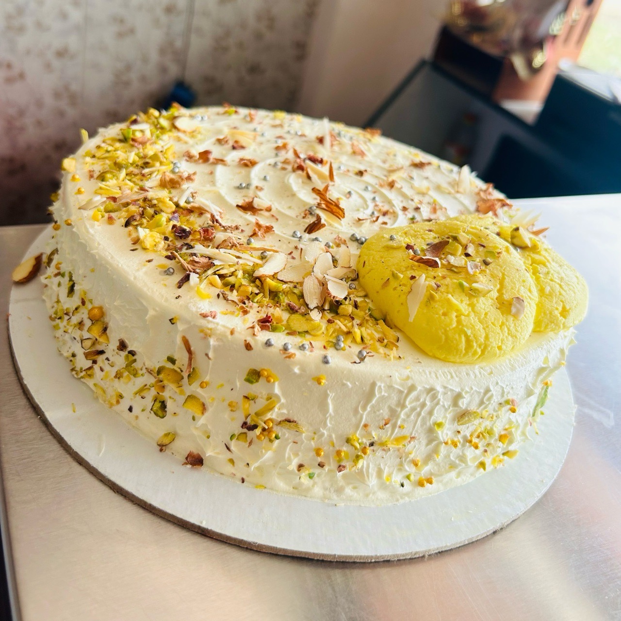 Rasmalai Pistachio Delight Cake
