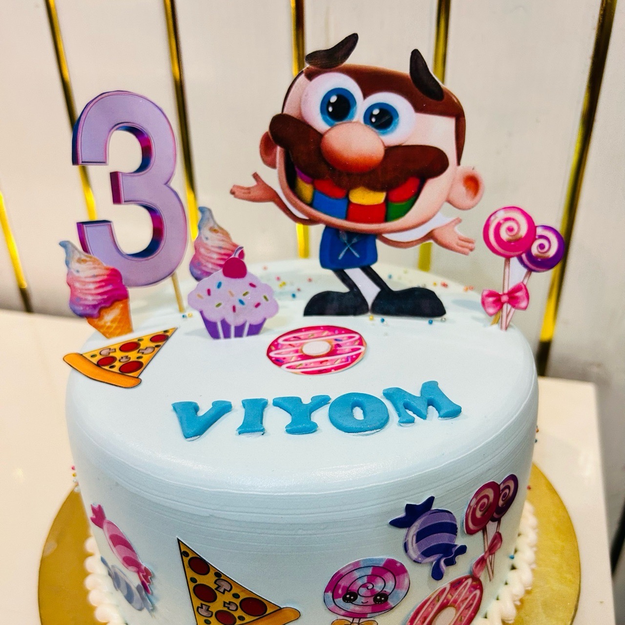 Custom Cartoon-Themed Cake
