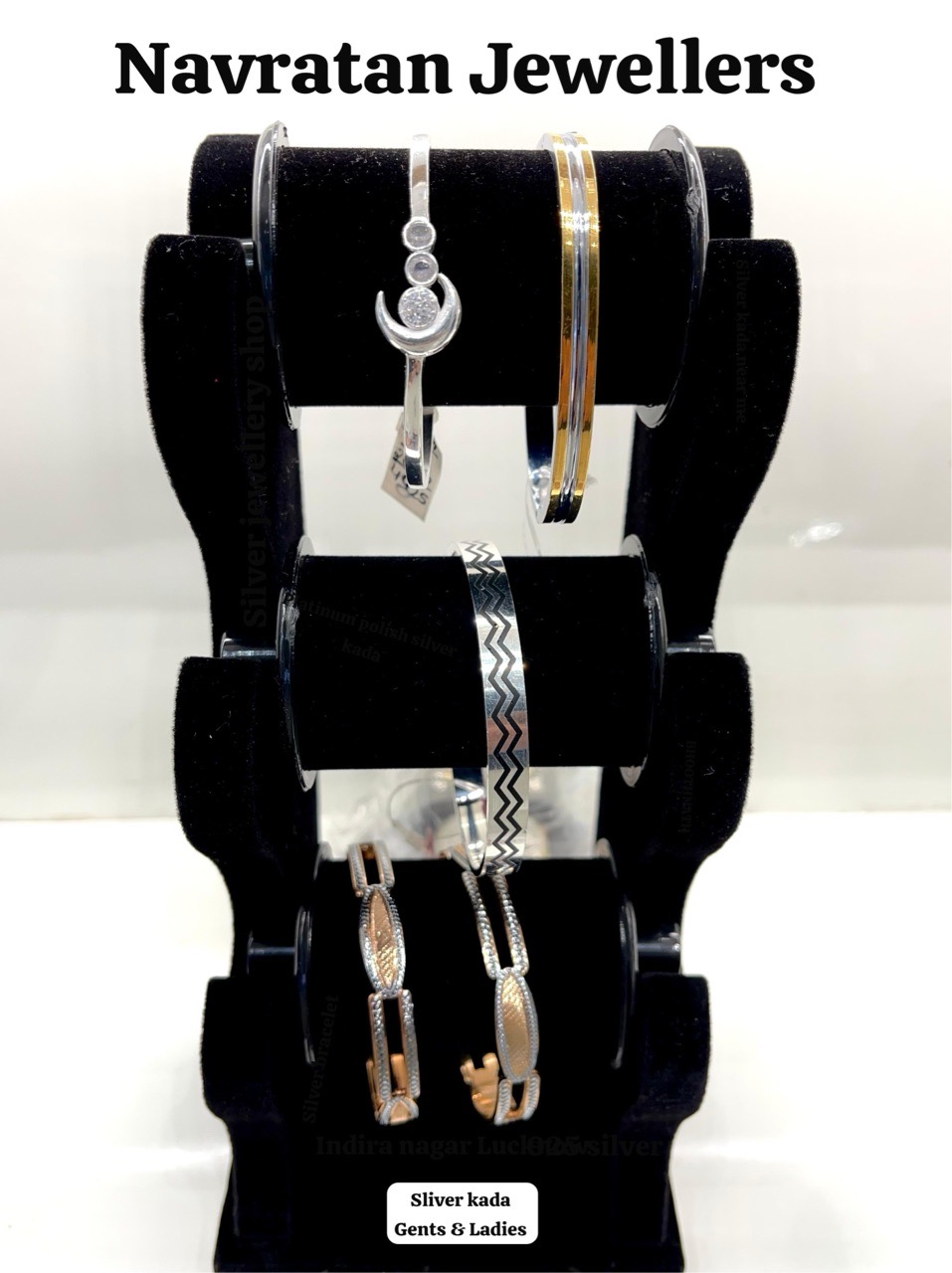 Silver Kada and Bangles