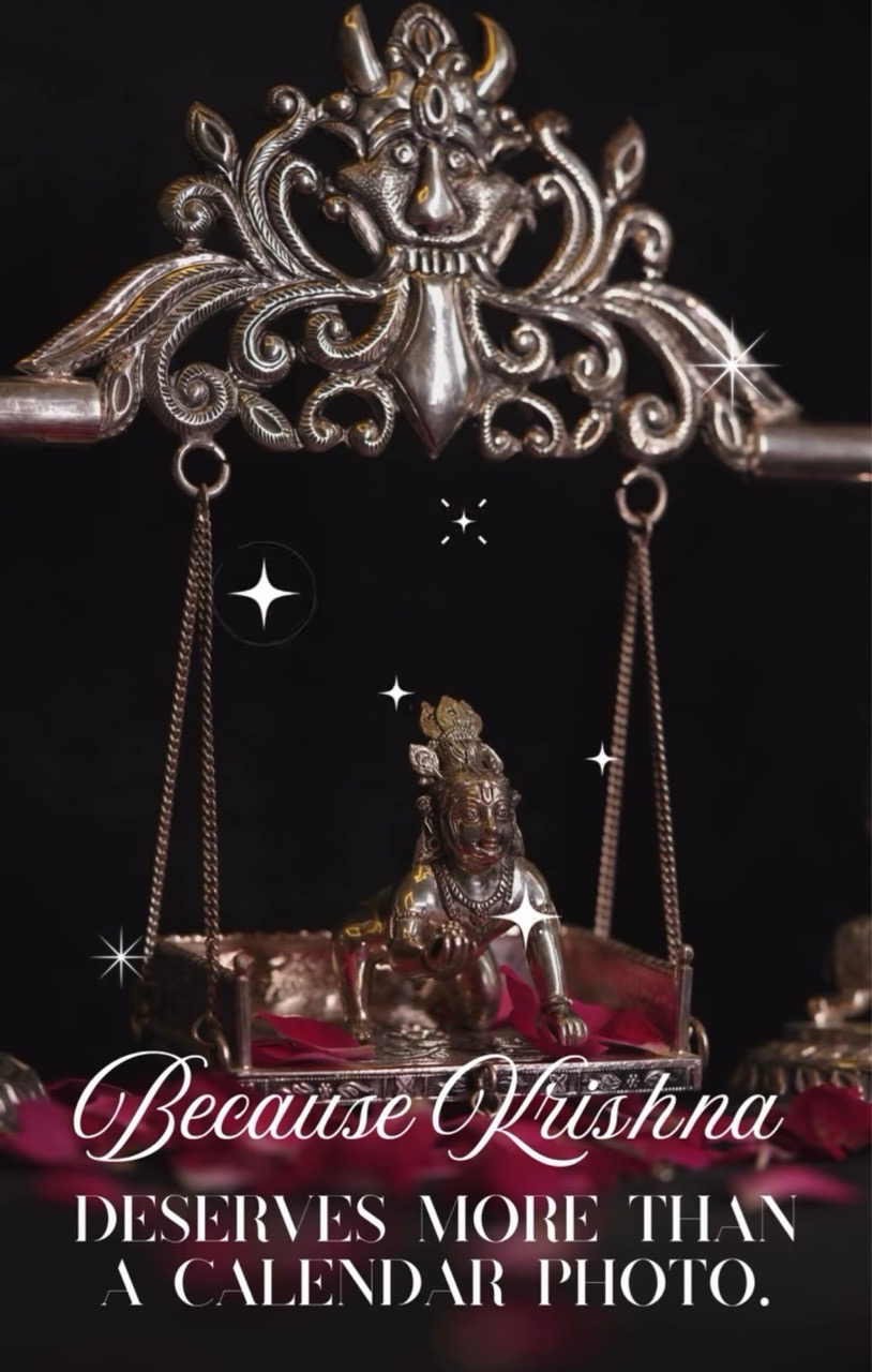 Silver Krishna Idol