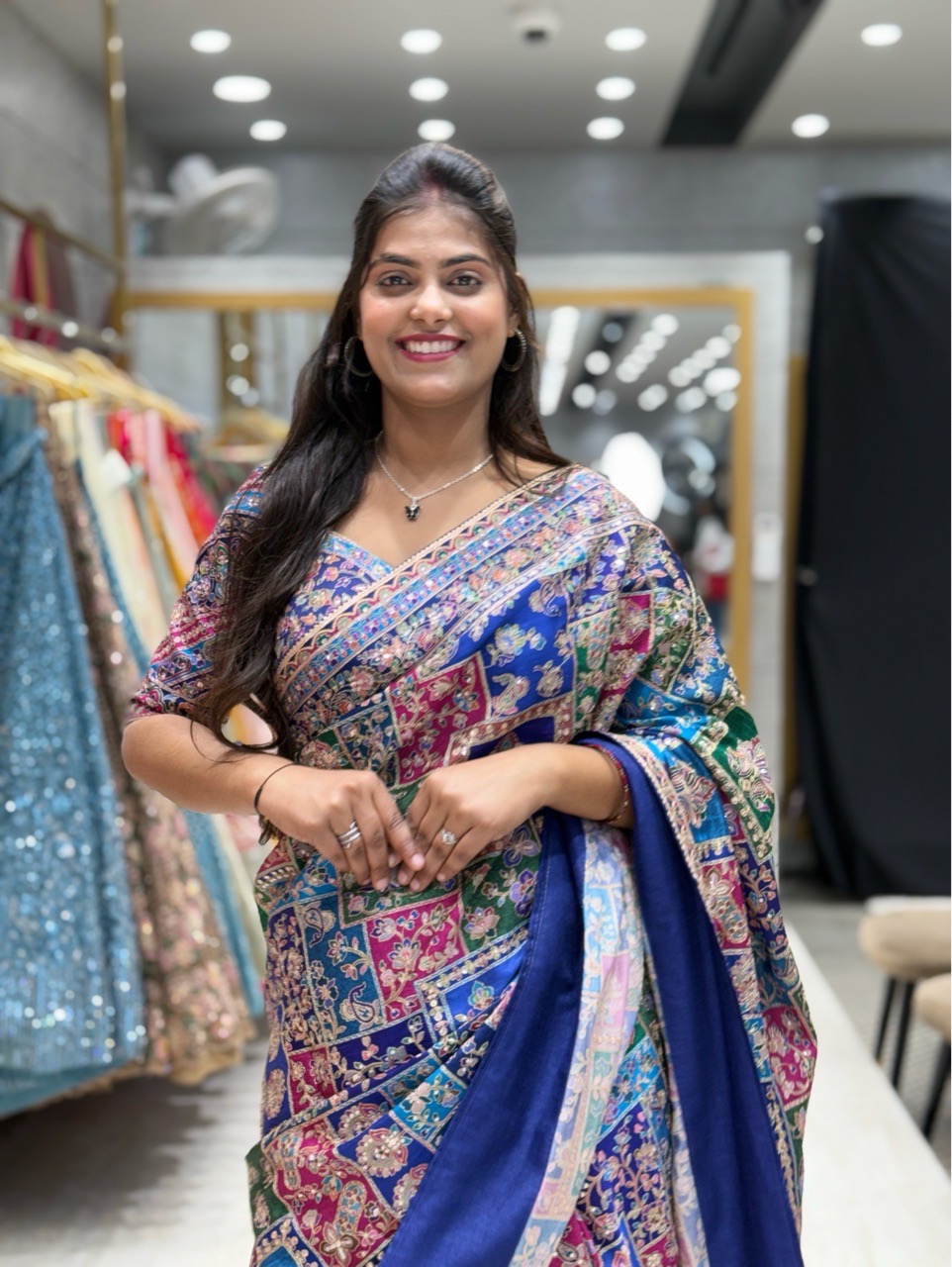 Traditional Crape Saree view 2