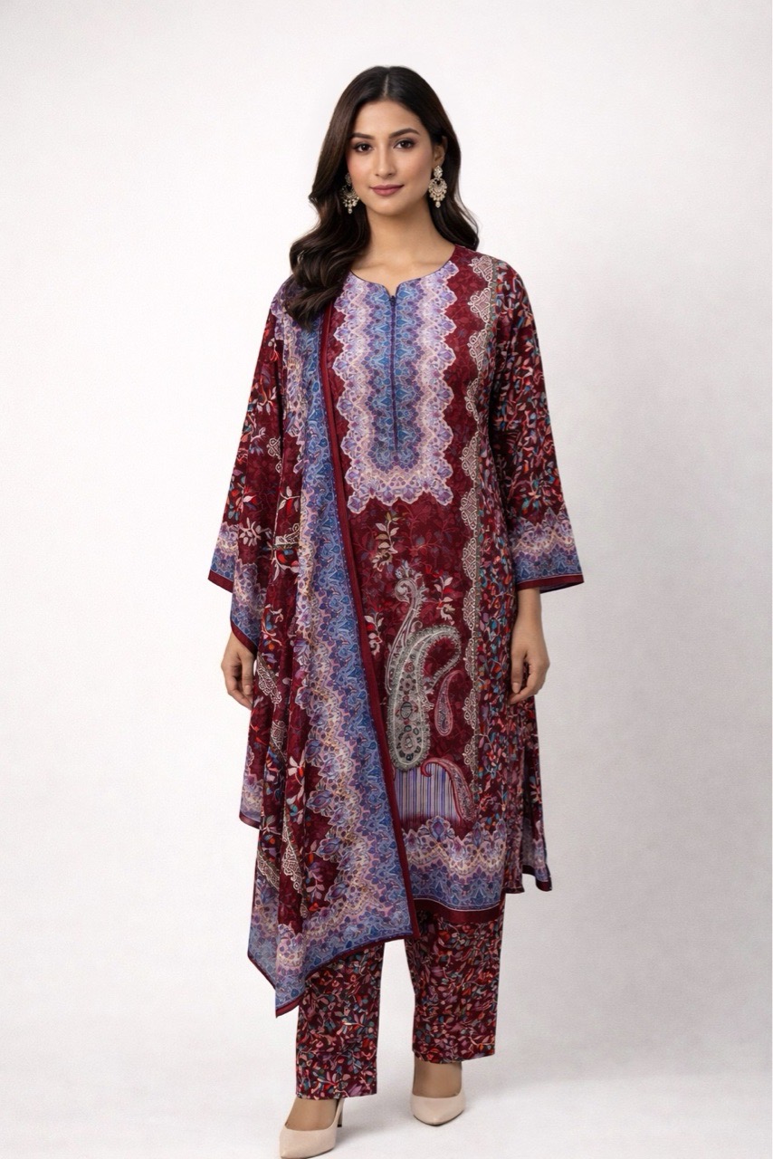 Elegant Paisley Ethnic Suit