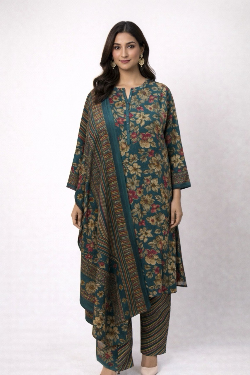 Floral Print Kurta Set