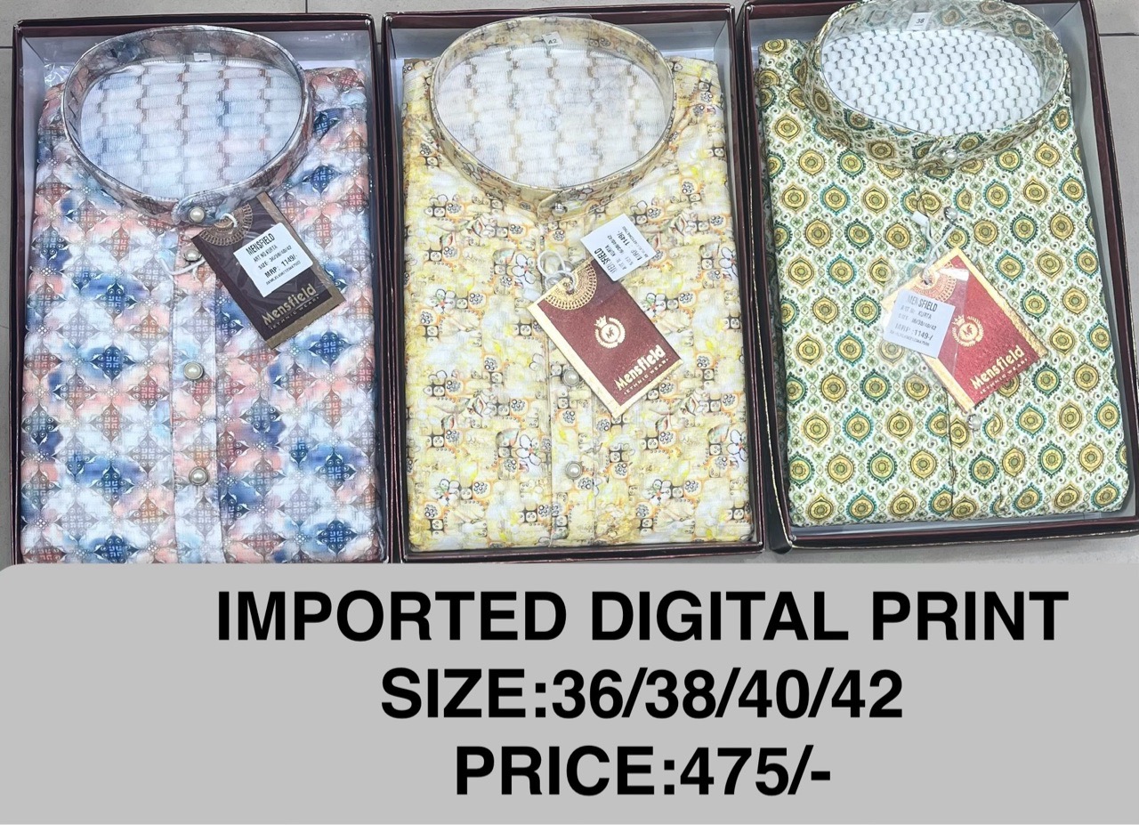 Mensfield Imported Digital Print Kurta view 3