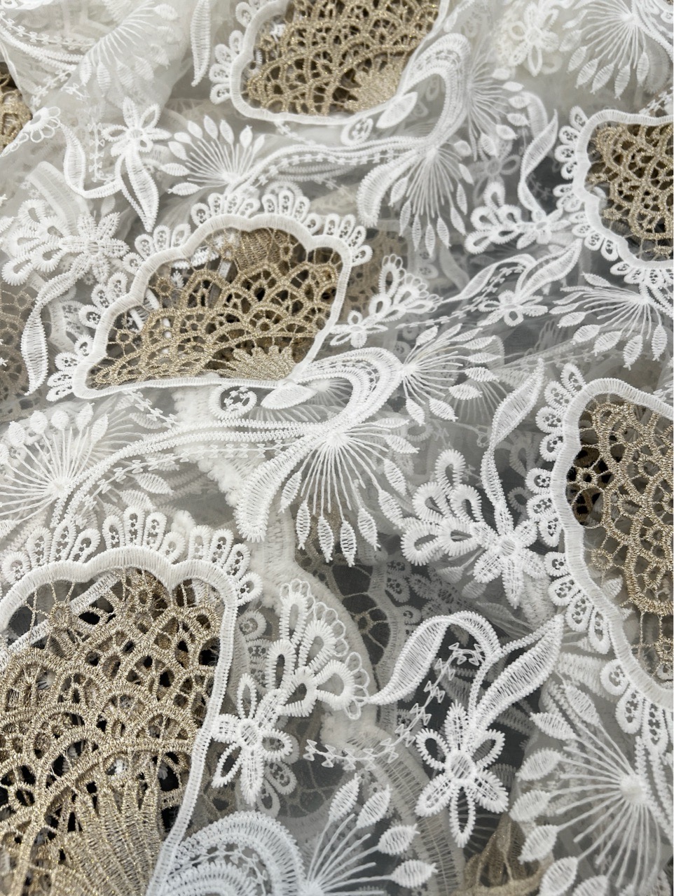 FACW8019 Cutwork Organza Lace Embroidery view 2