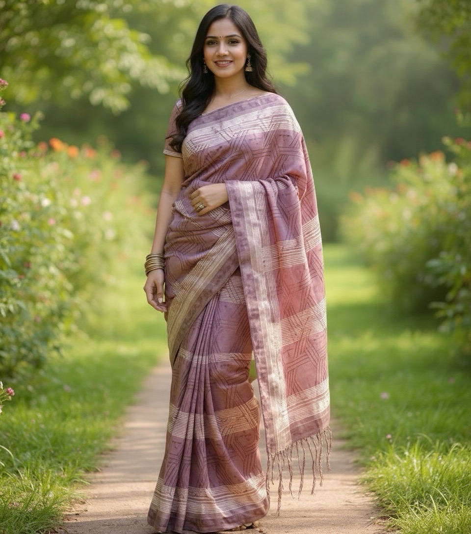 Embroidery Cotton Saree view 8