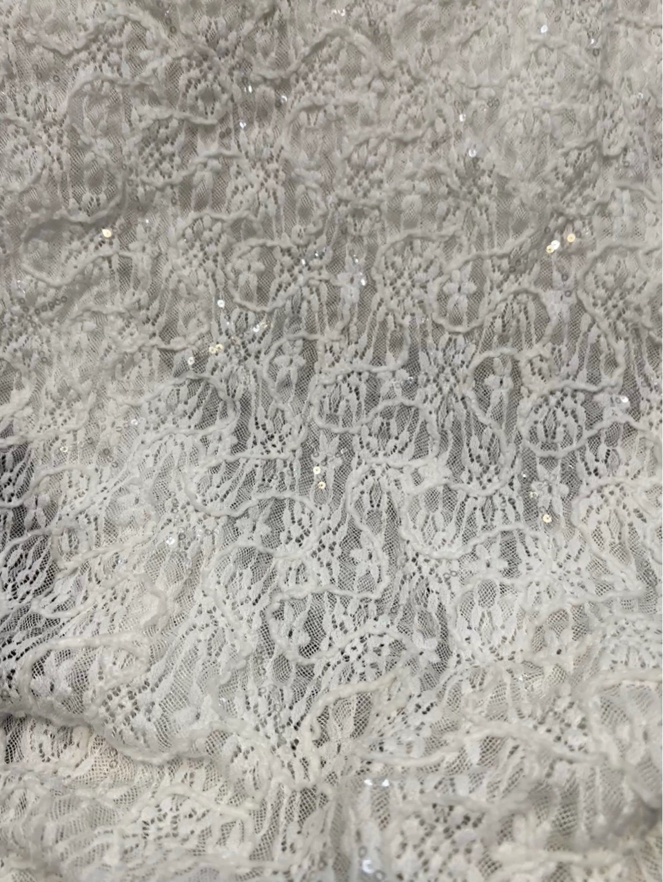 FALC37 Sequin Lace Fabric view 2