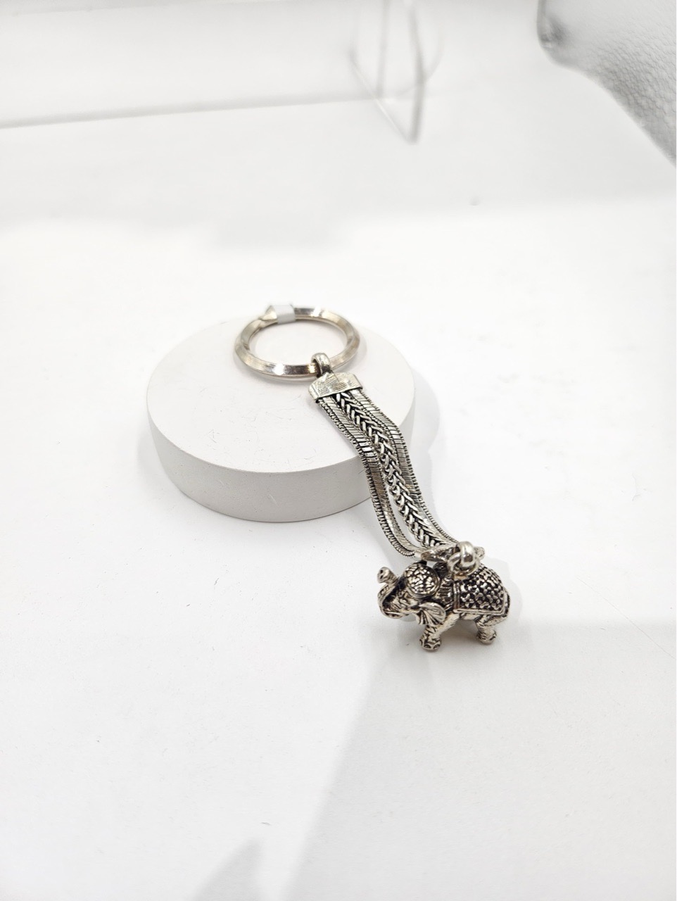 Silver Elephant Waist Keychain by Rishtey