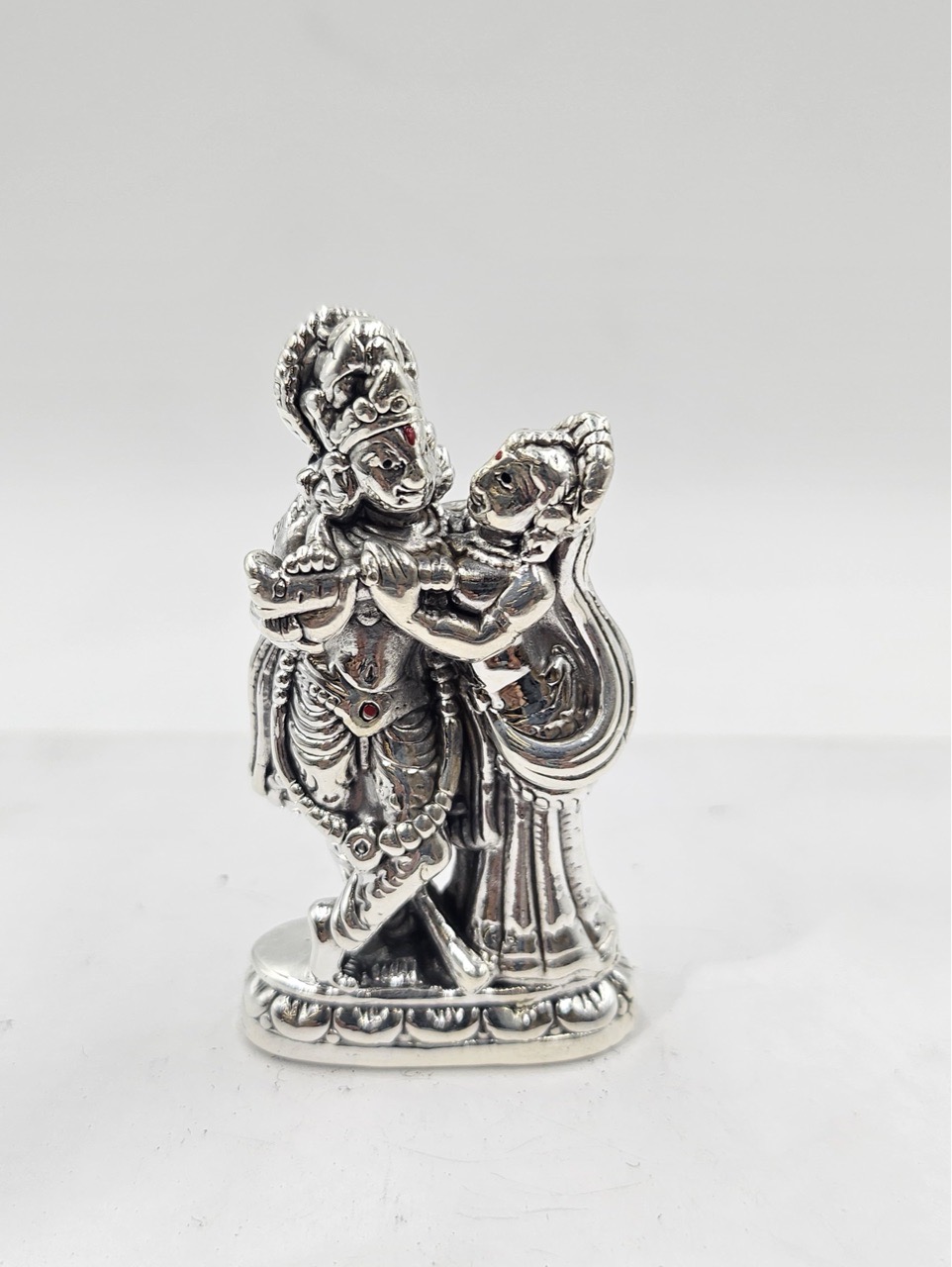 Silver Krishna Radha 999 view 2