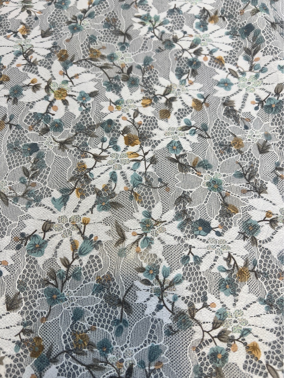 FALC102 Floral Lace Fabric view 2