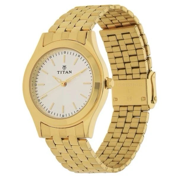 Titan Gold Analog Watch  NR1648YM01 view 2