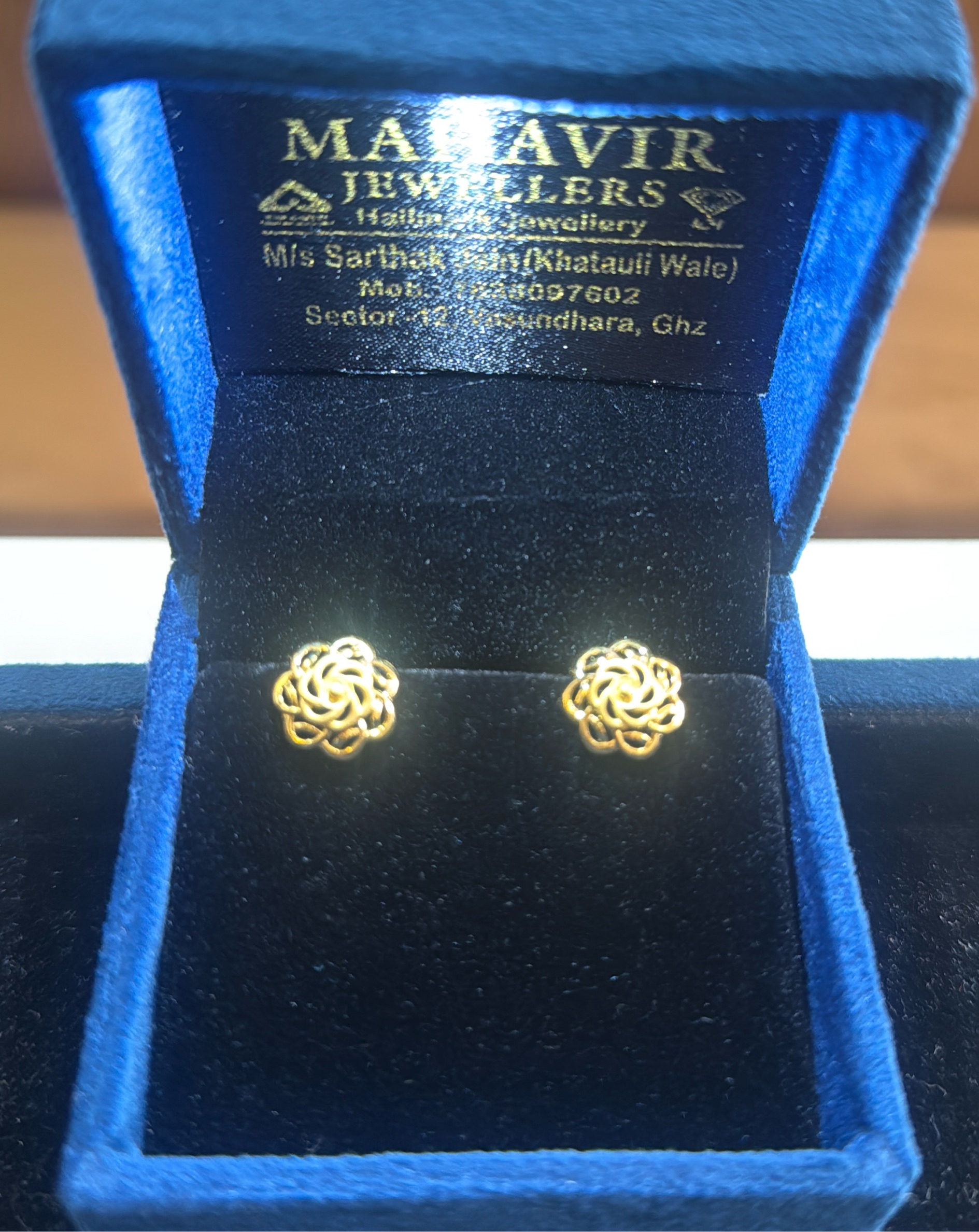 22Kt Gold Earrings For Girls / Ladies view 2