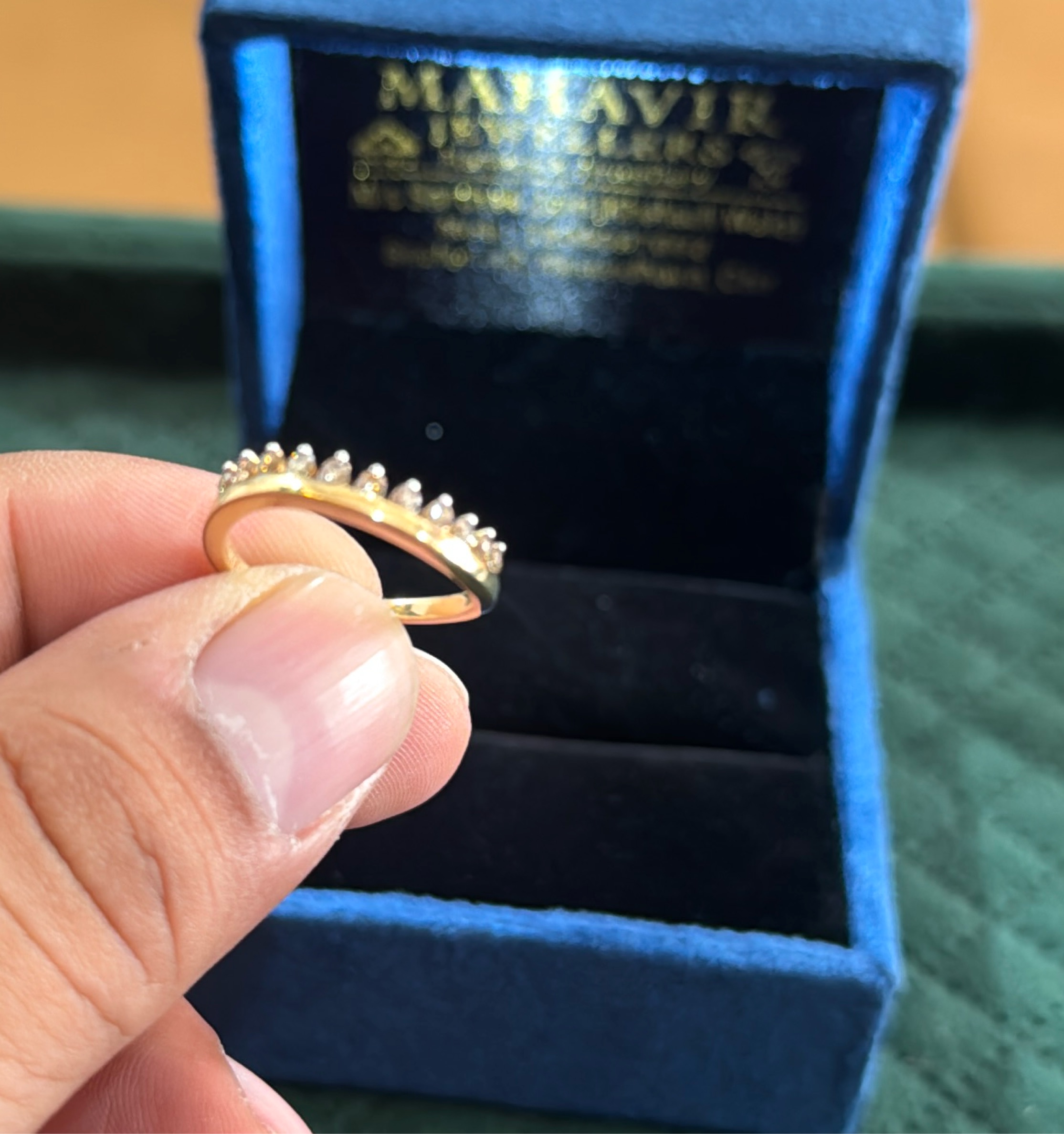 Natural Diamond Ladies Gold Ring view 2