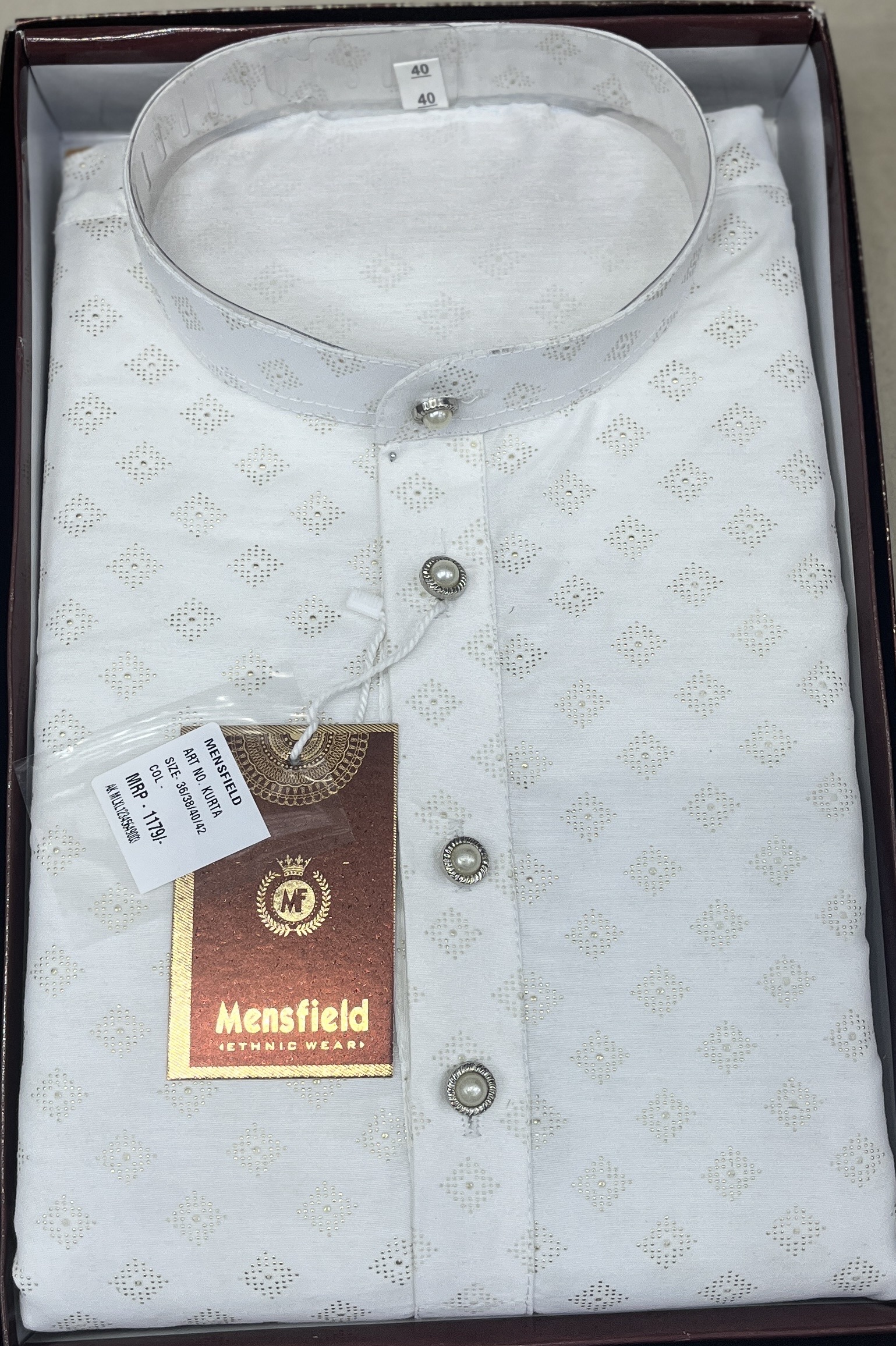 Mensfield Ethnic Wear Kurta Art No Golden Plain-7