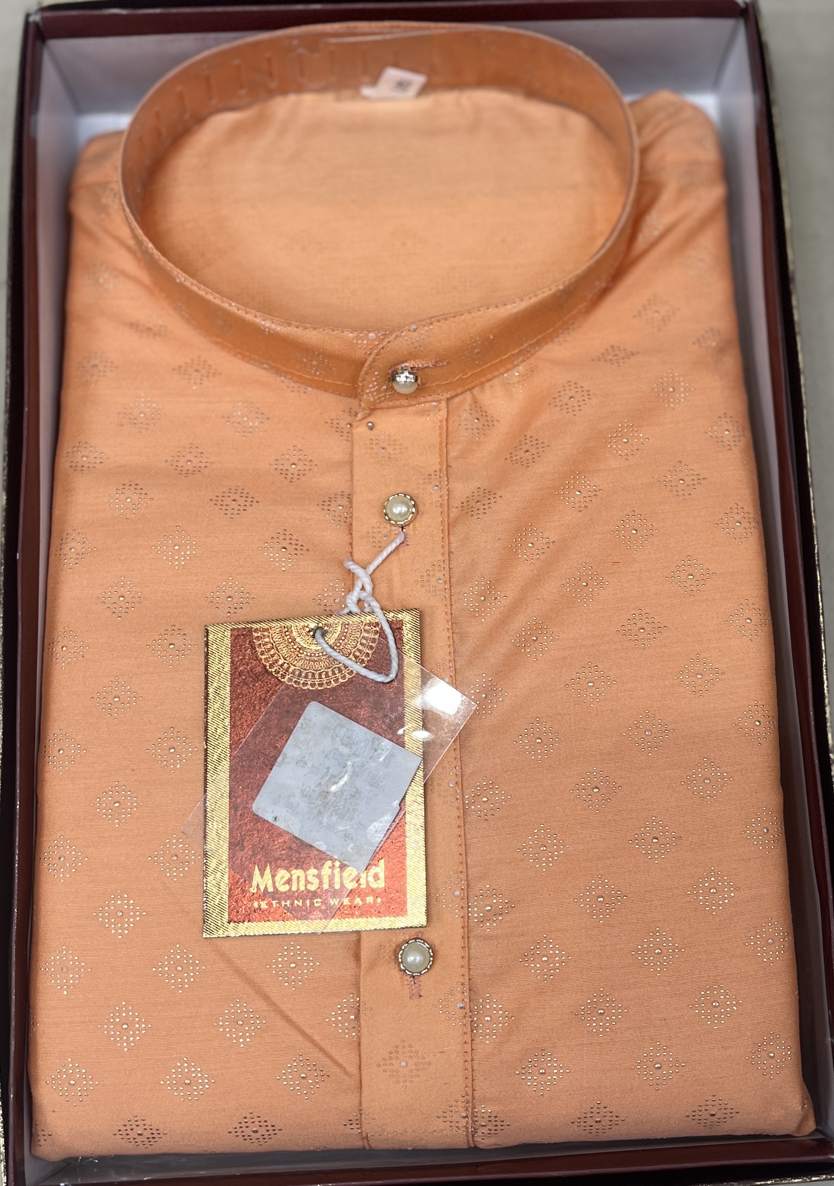 Mensfield Ethnic Wear Kurta Art No Golden Plain-8 view 2