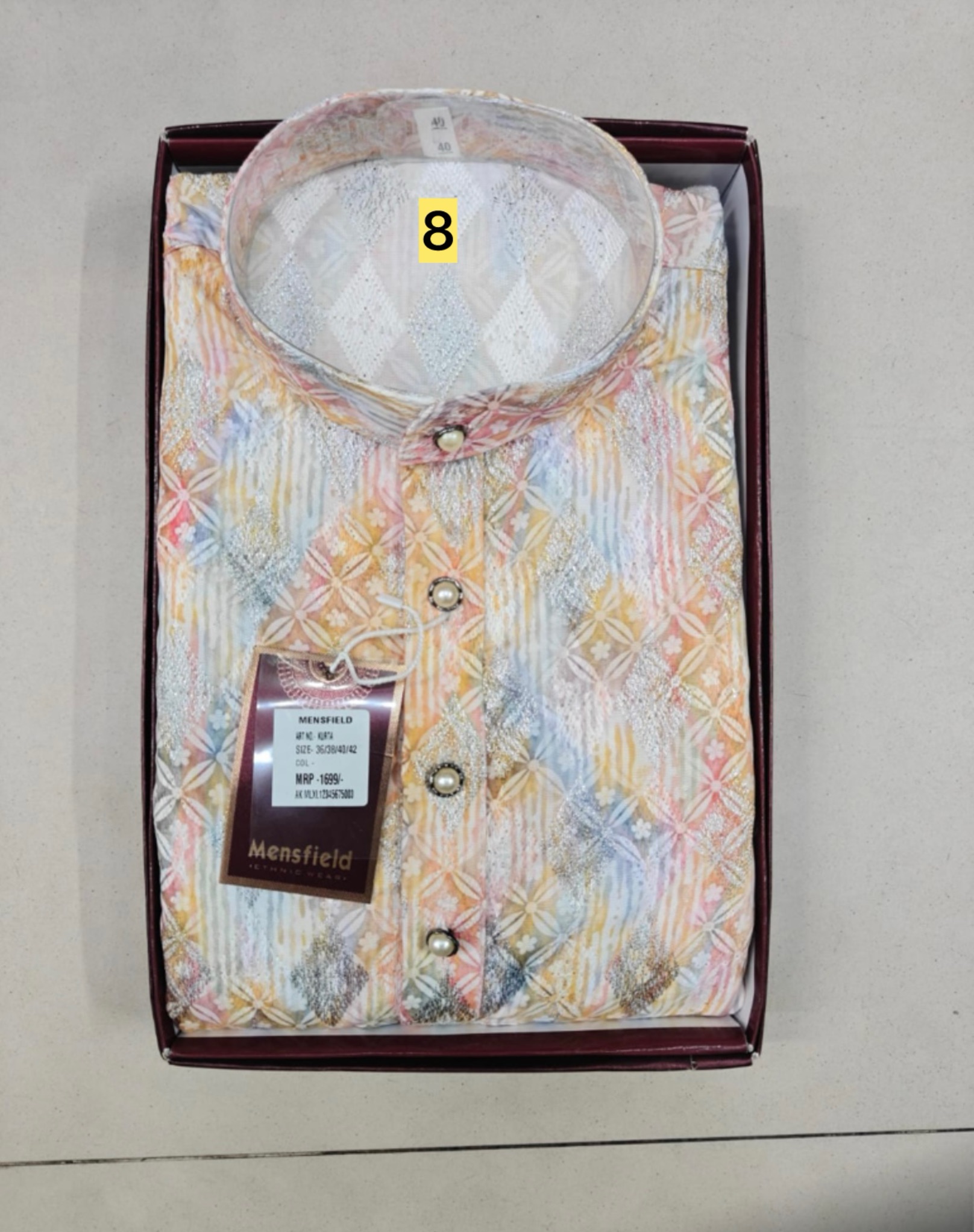 Mensfield Printed Kurta Pajama PRINT-8 view 2