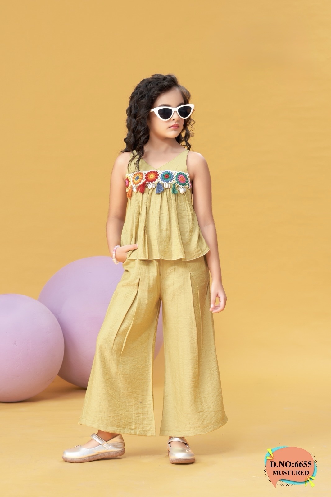 Sim Sim Kids Wear Mustard Set view 2