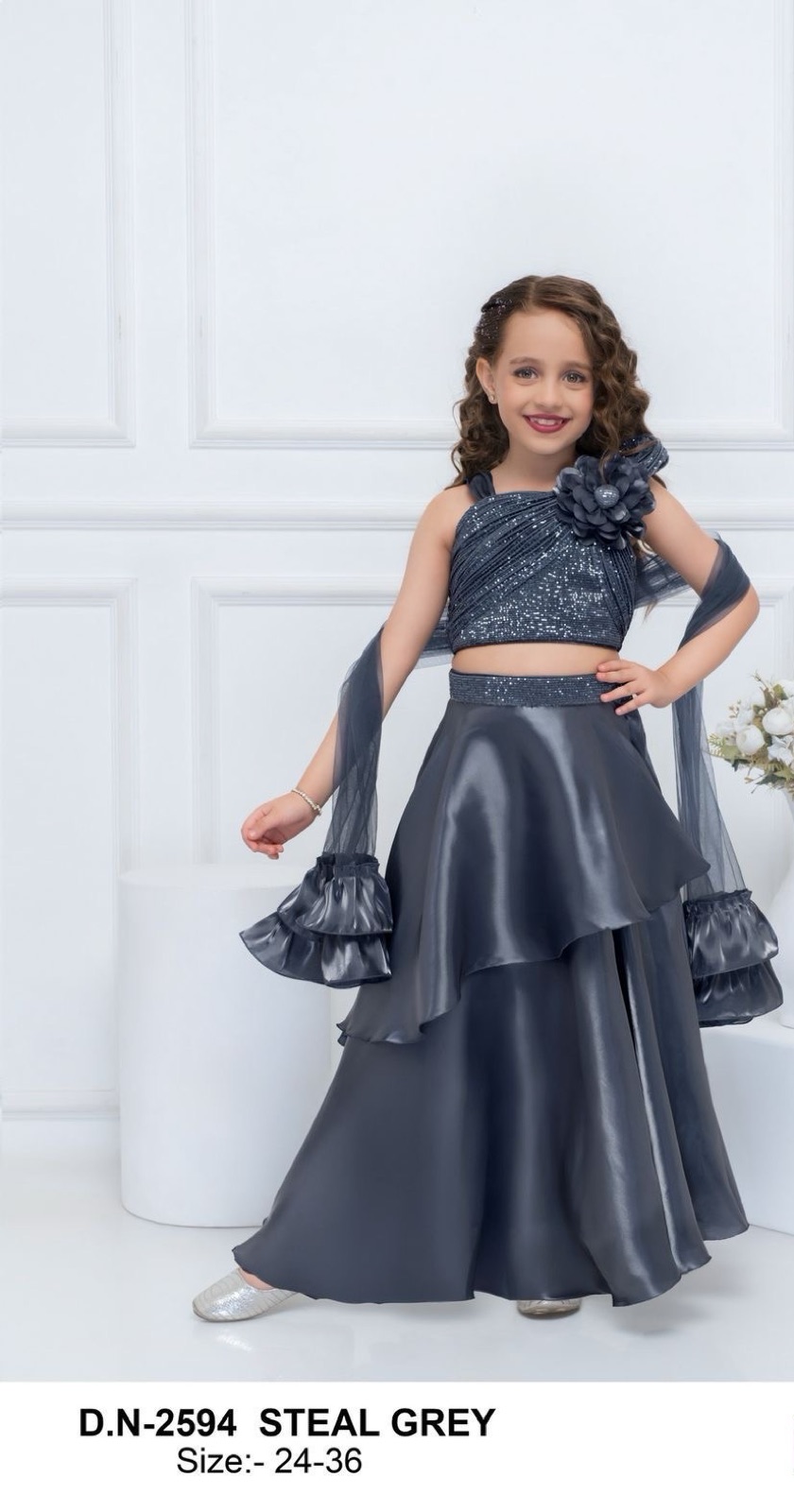 D.N-2594 Steal Grey Dress view 2