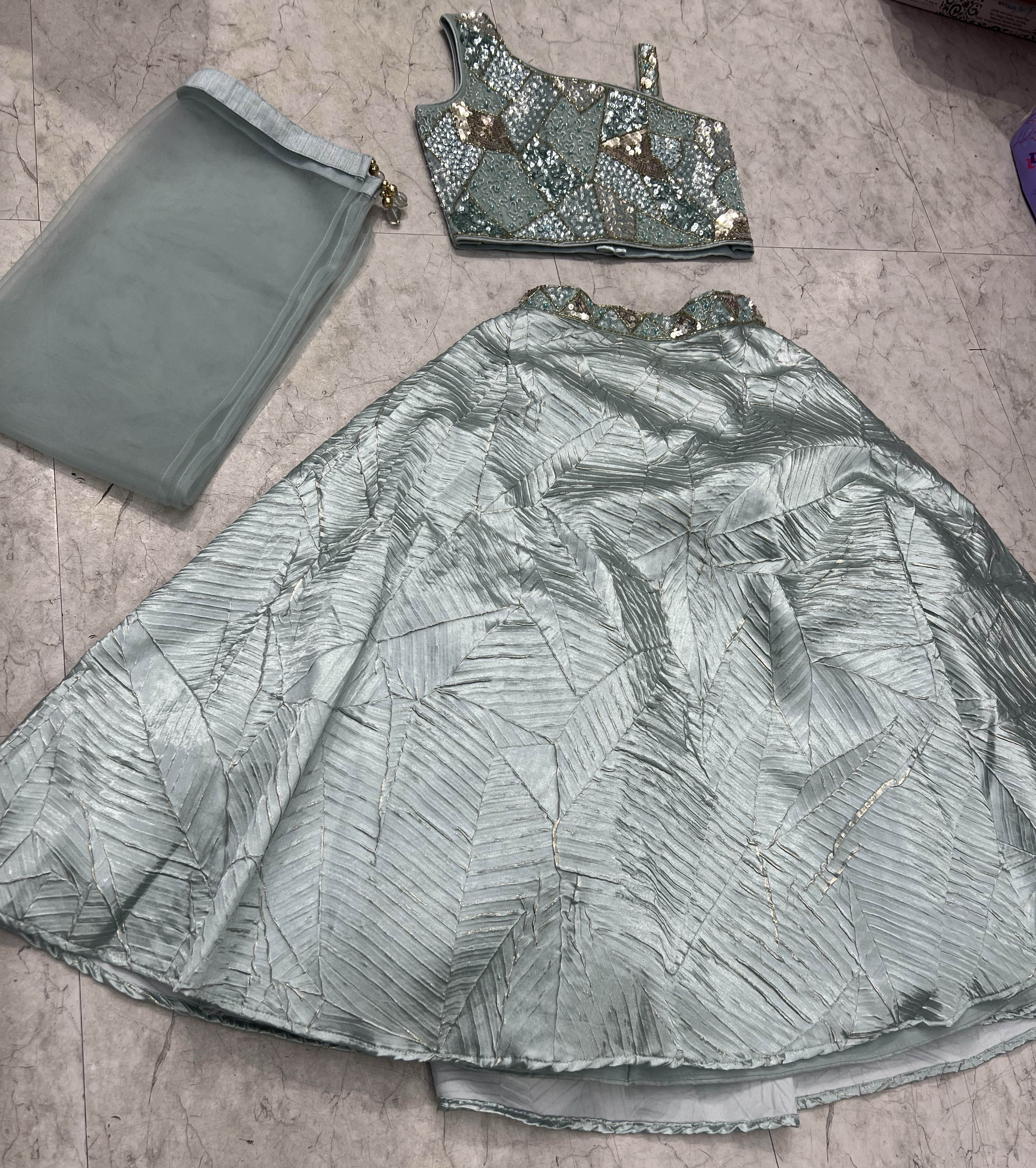Embroidered Lehenga Choli Set view 2