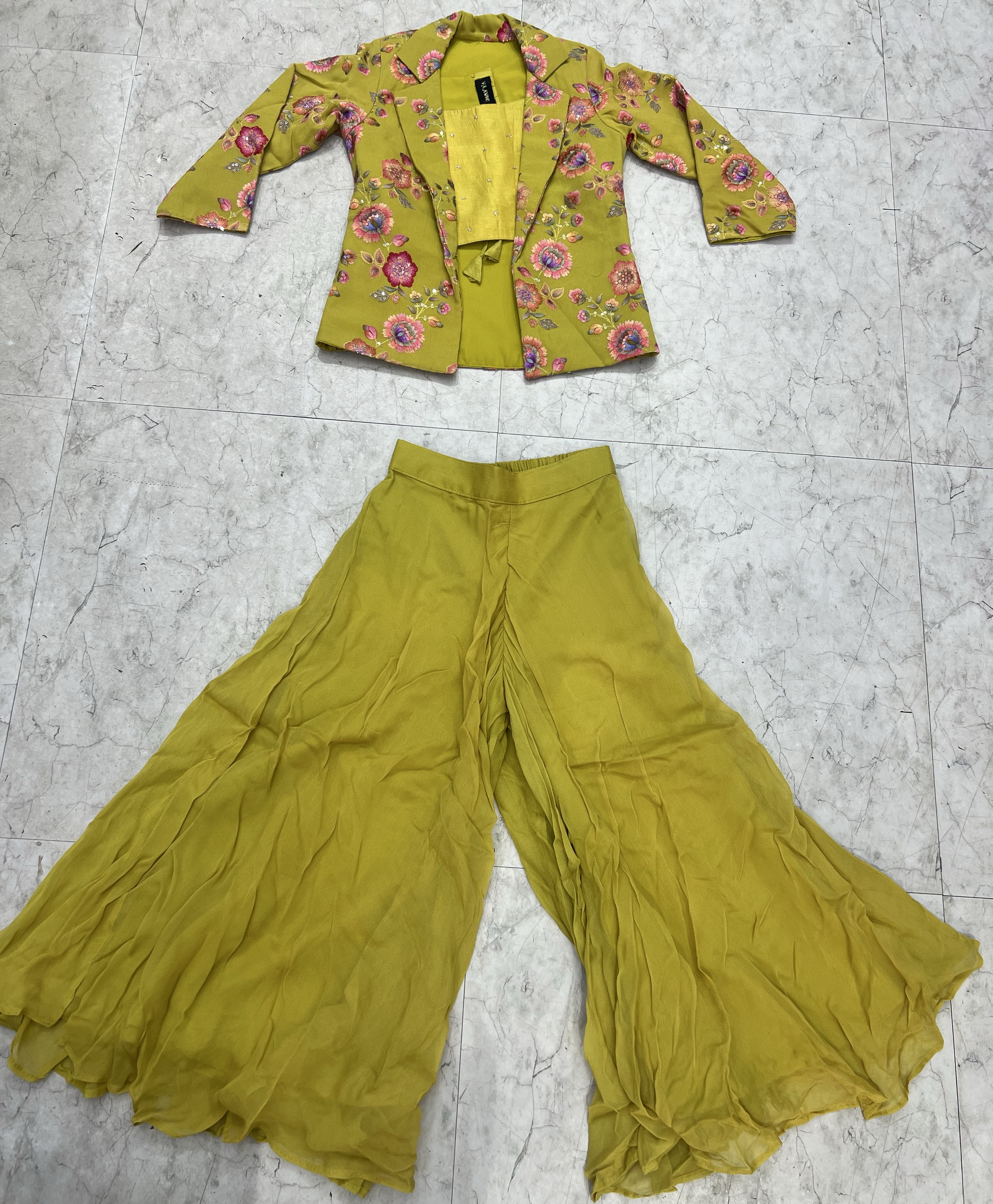 Floral Jacket with Palazzo Set view 2
