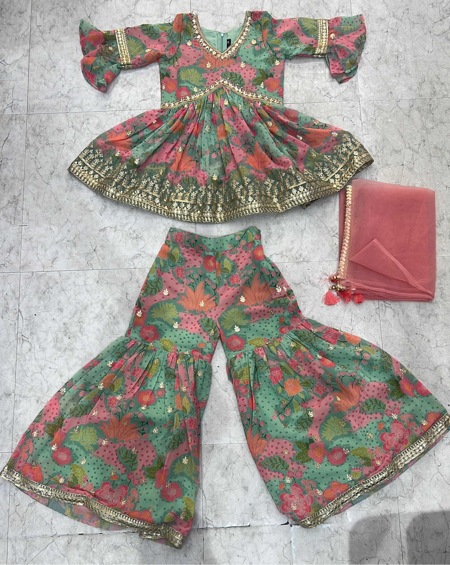 Floral Ethnic Lehenga view 2