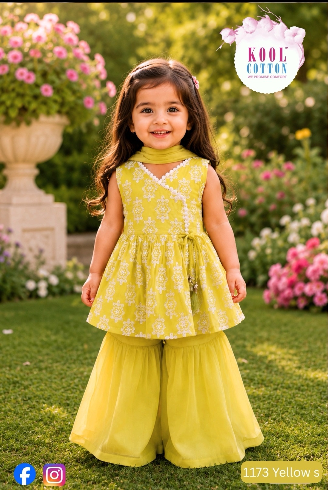 Kool Cotton Girls Ethnic Set view 2