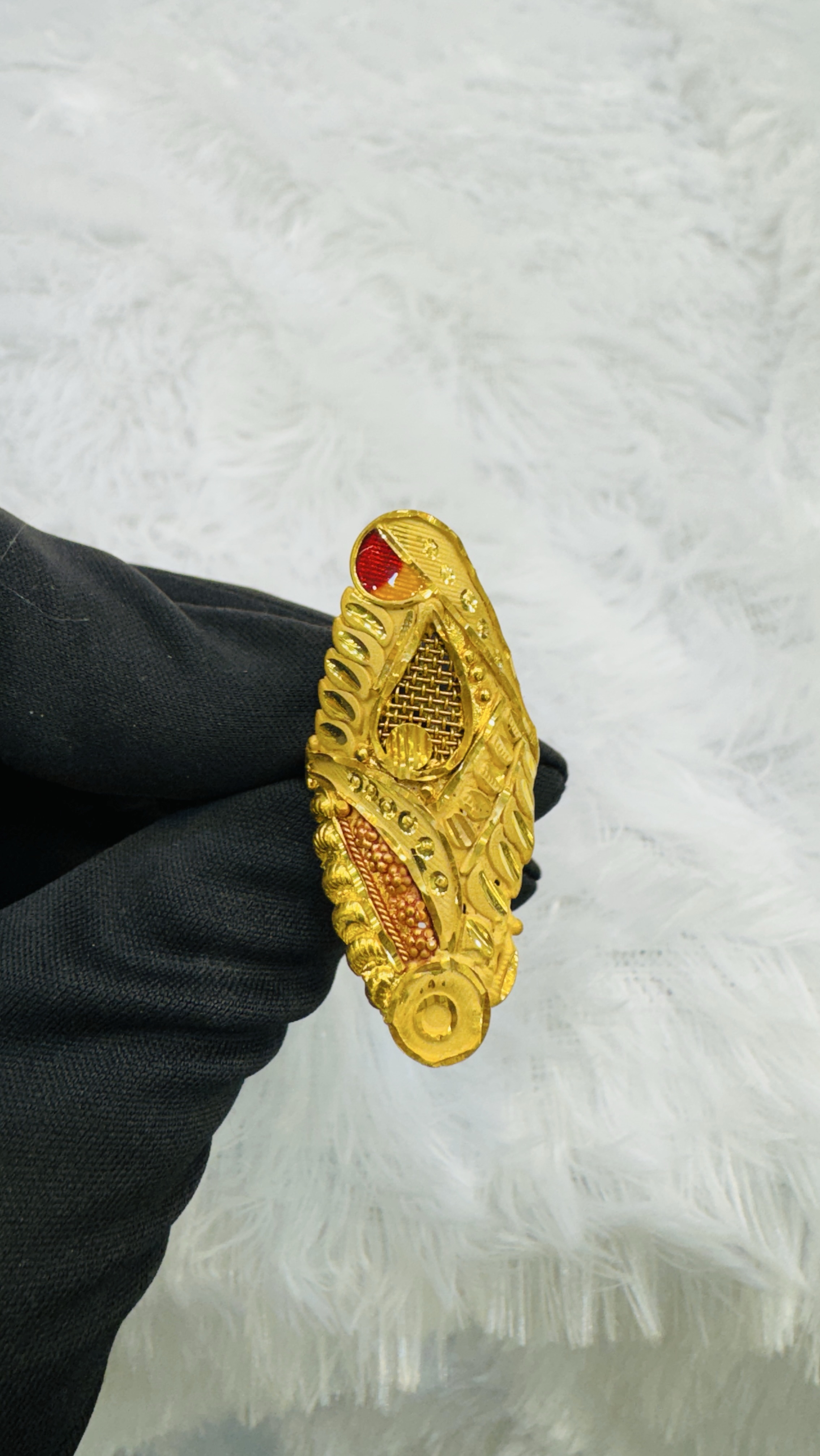 1 Gram Gold Designer Ring view 2