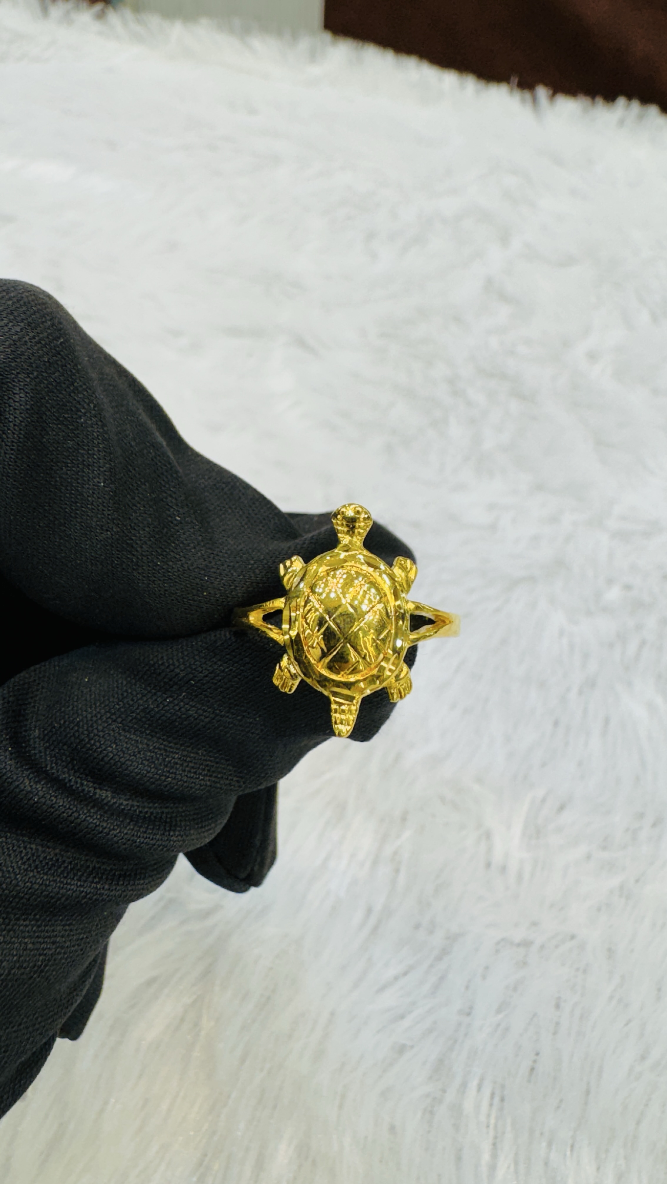 Gold Plated Turtle Ring view 2