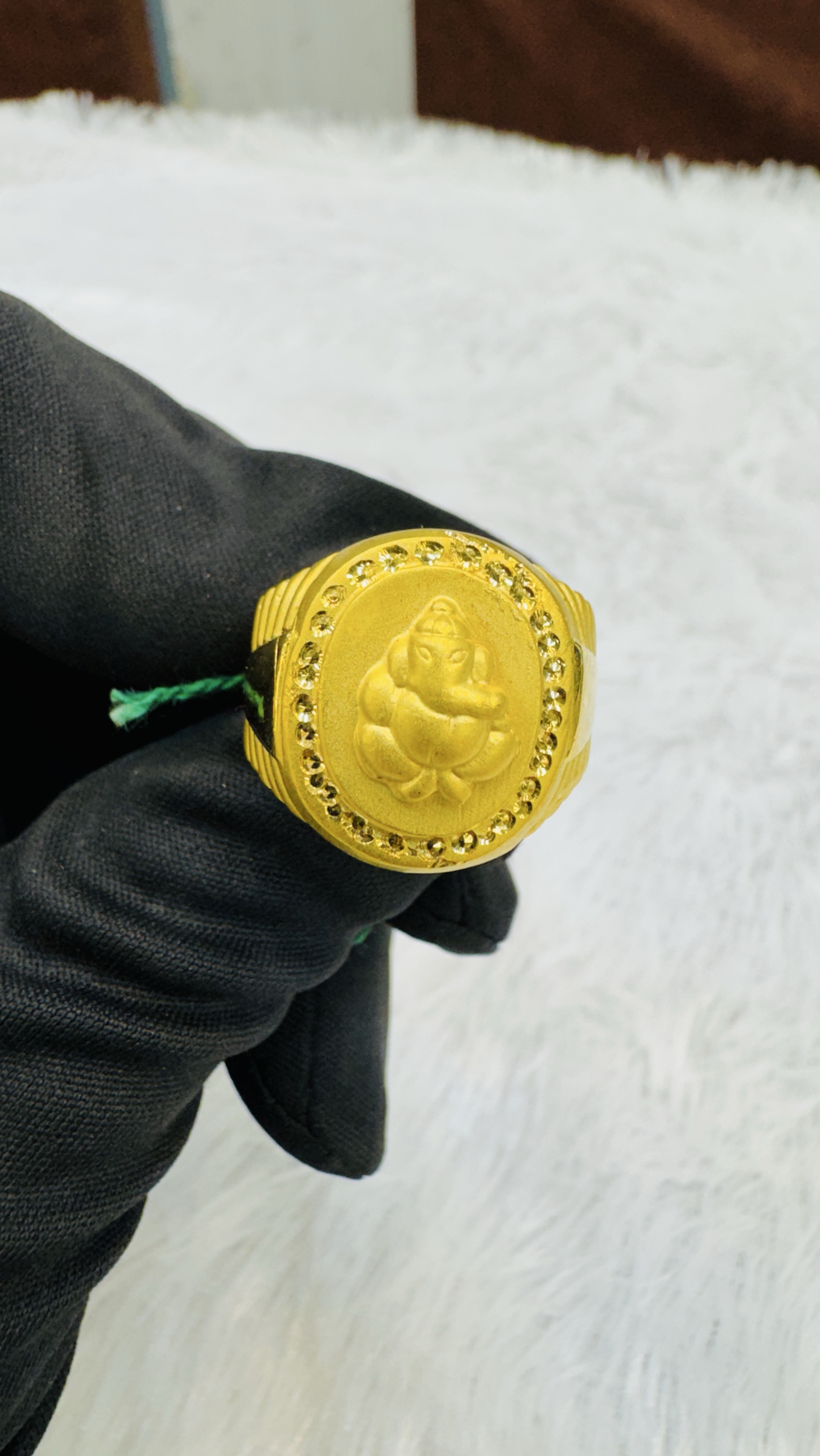 Ganesha Gold Ring view 2