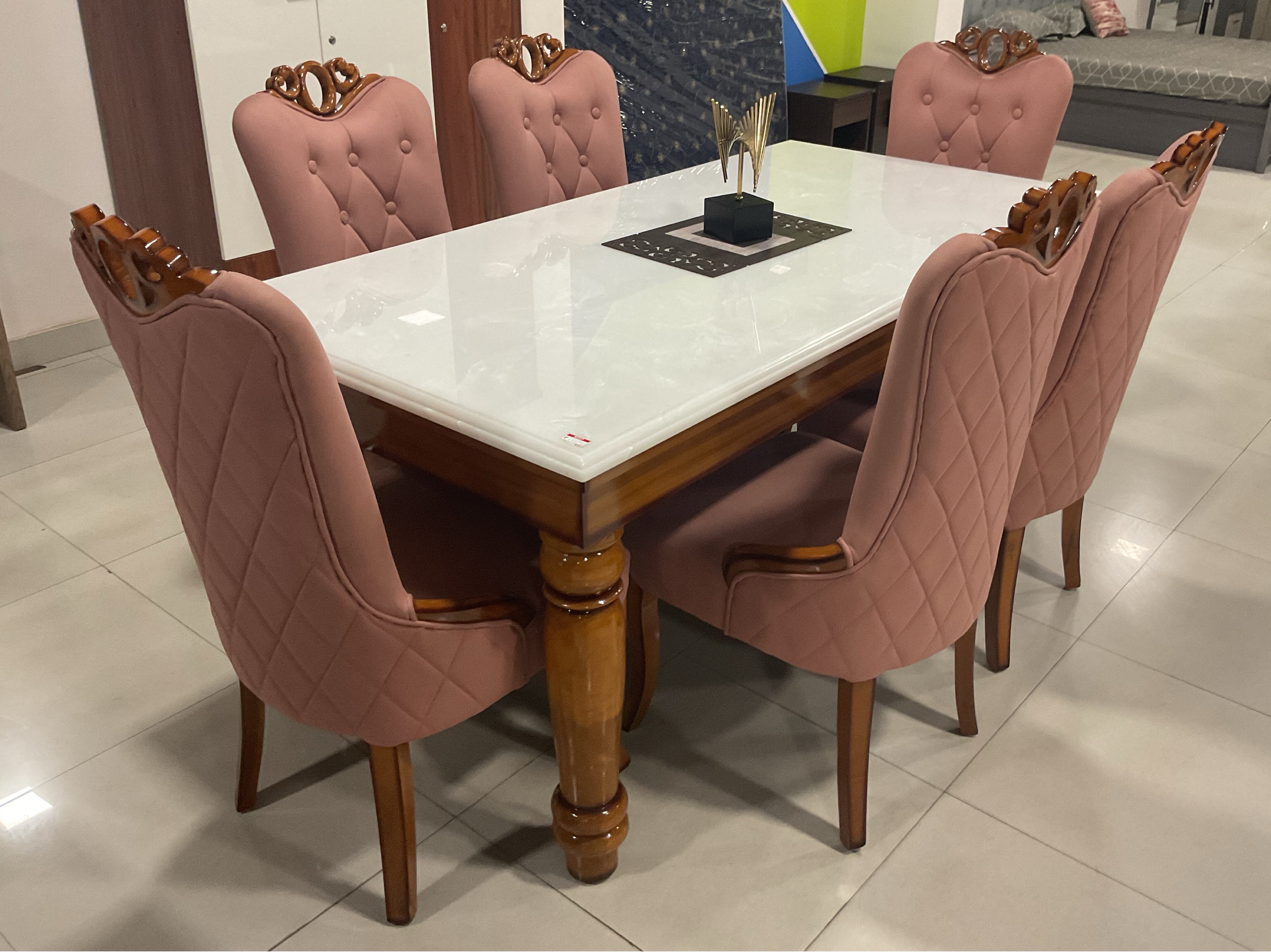 Marble Dining Table Set view 2
