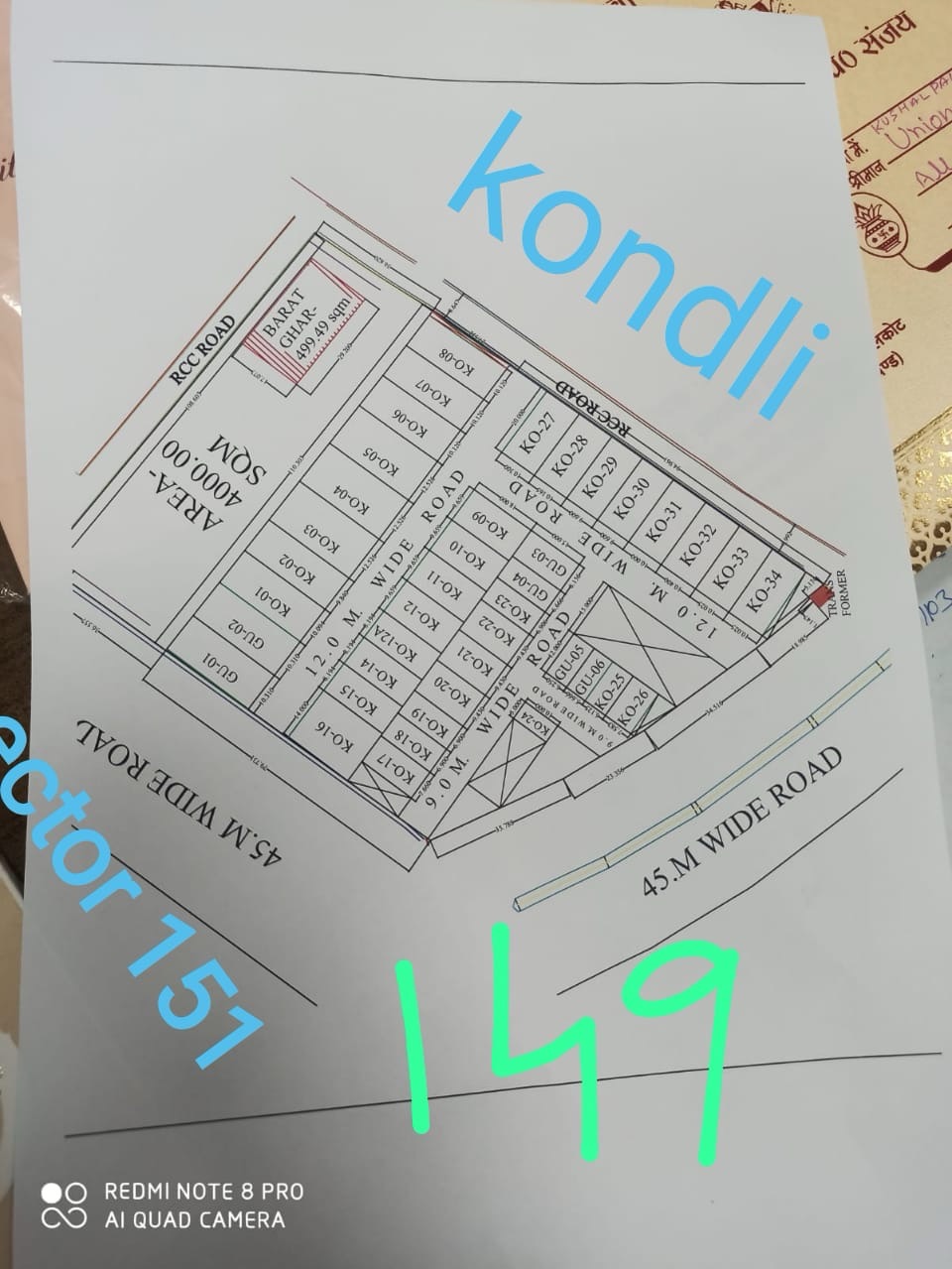 Sector 149 Kondli Plot Plan view 2