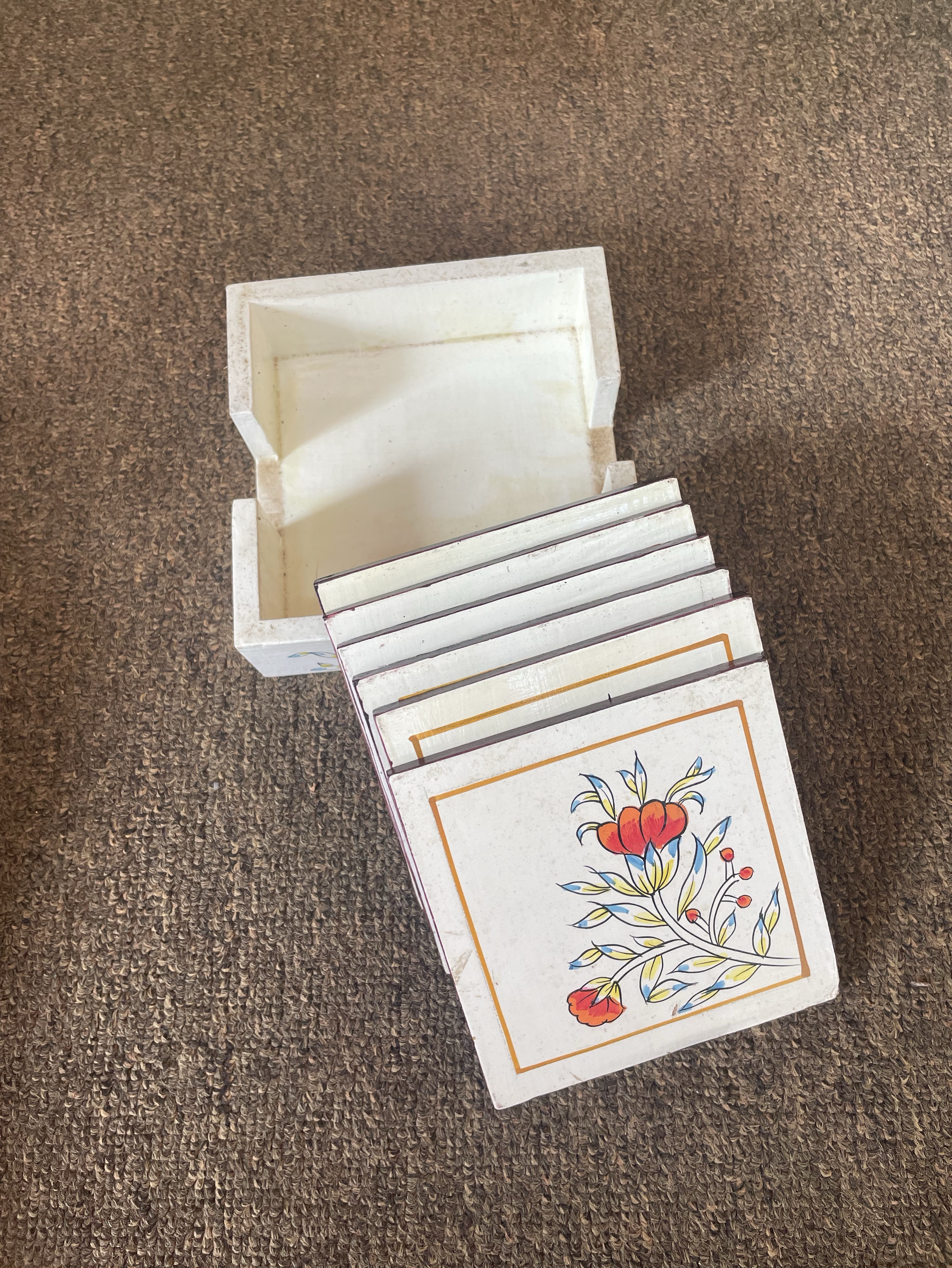 Floral coaster set view 2