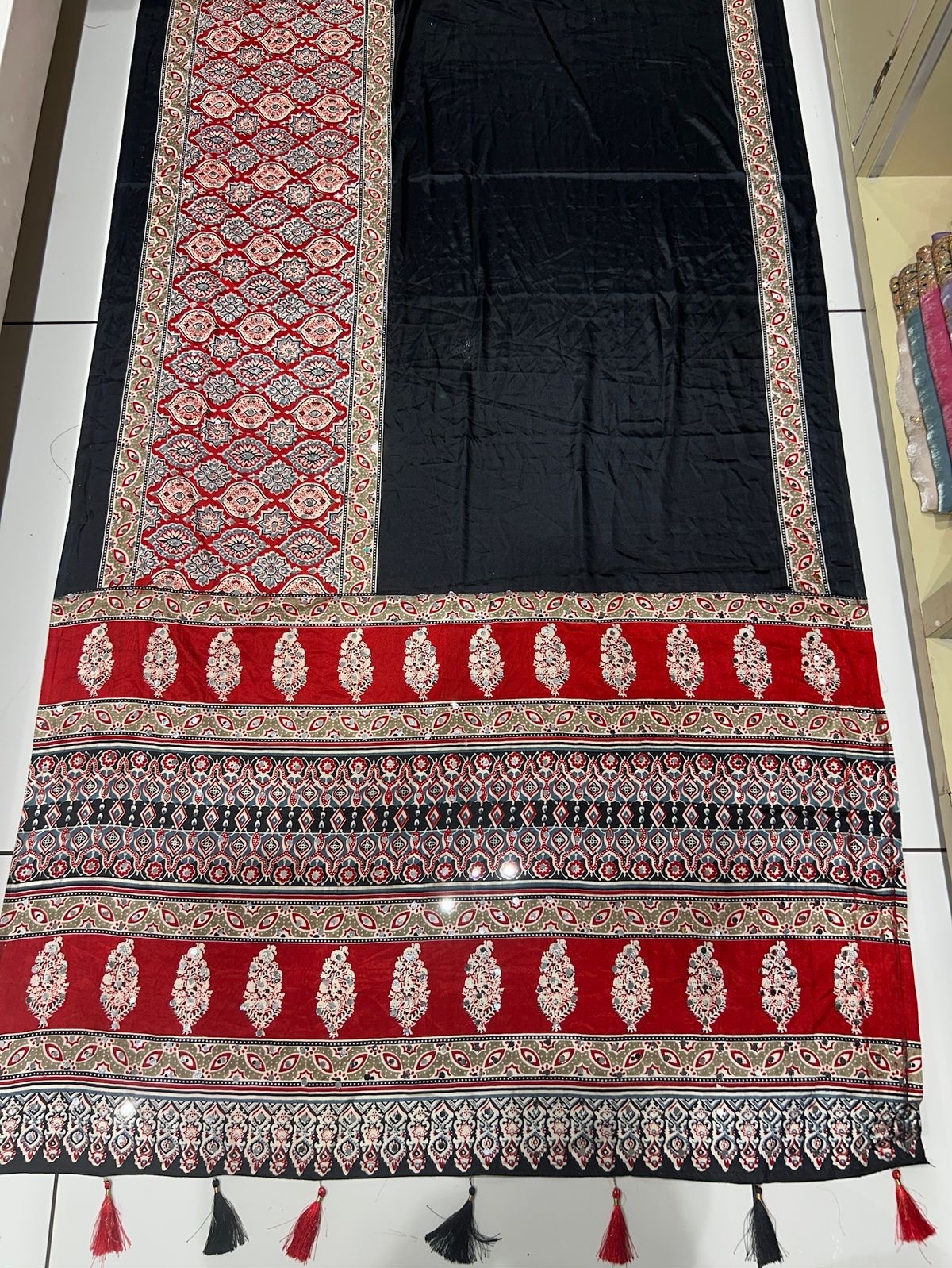 Ajrakh Saree view 2