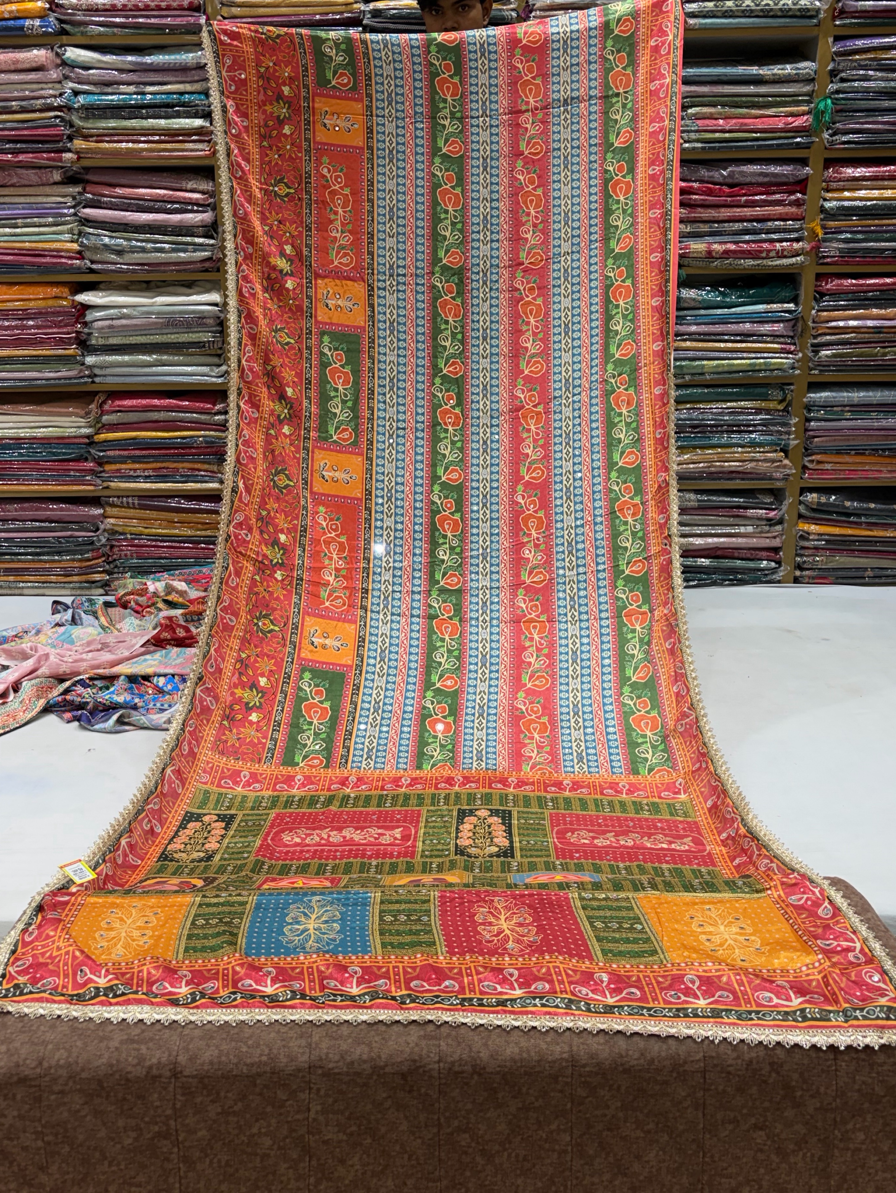 Traditional Chinon Saree view 2