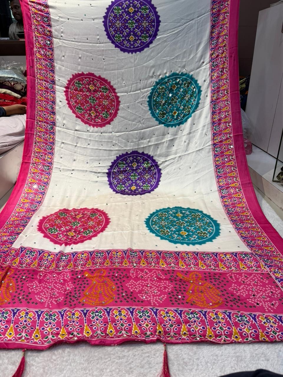 Traditional Ajrakh Saree view 2