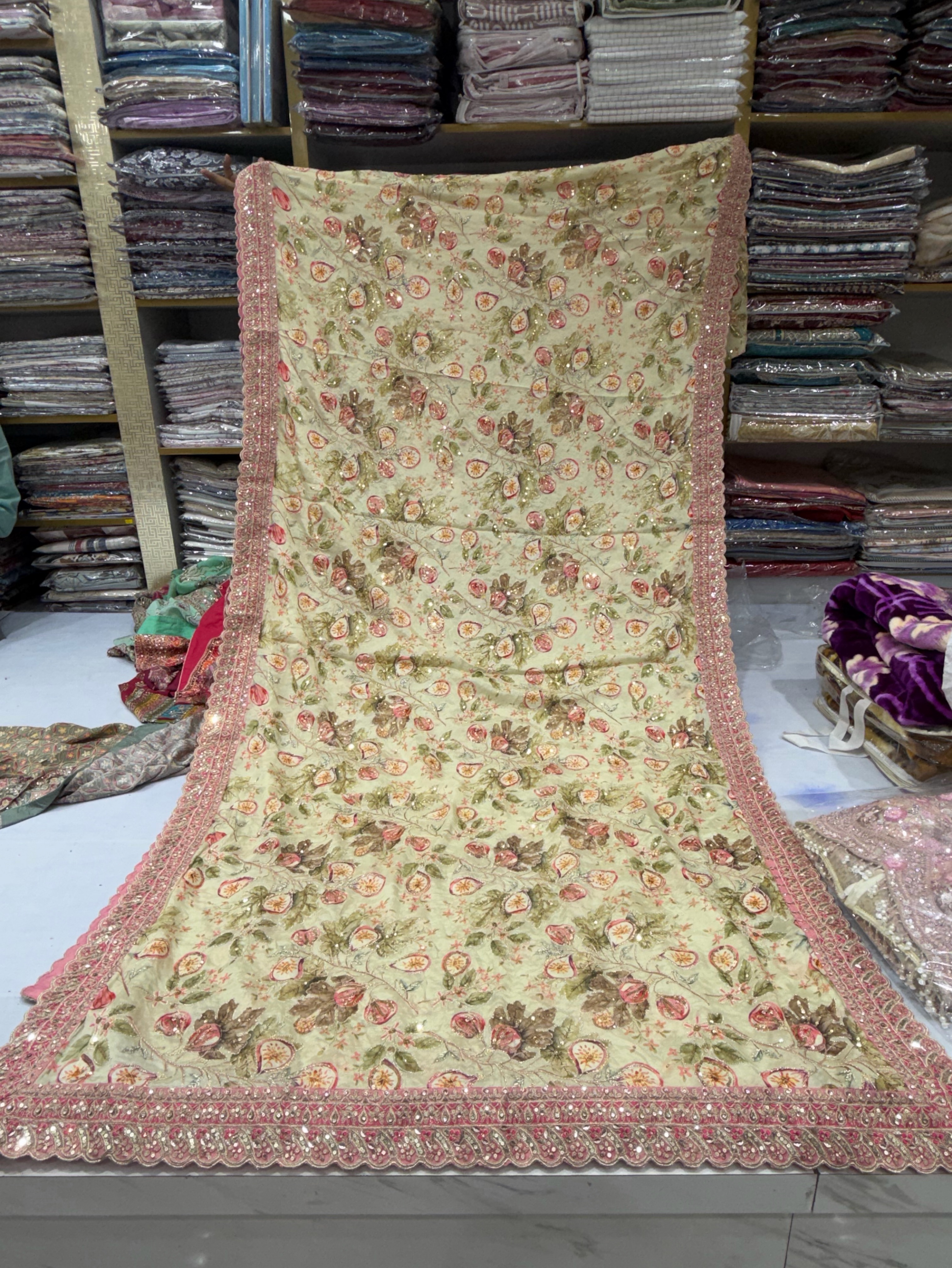 Embroidered Floral Saree view 2