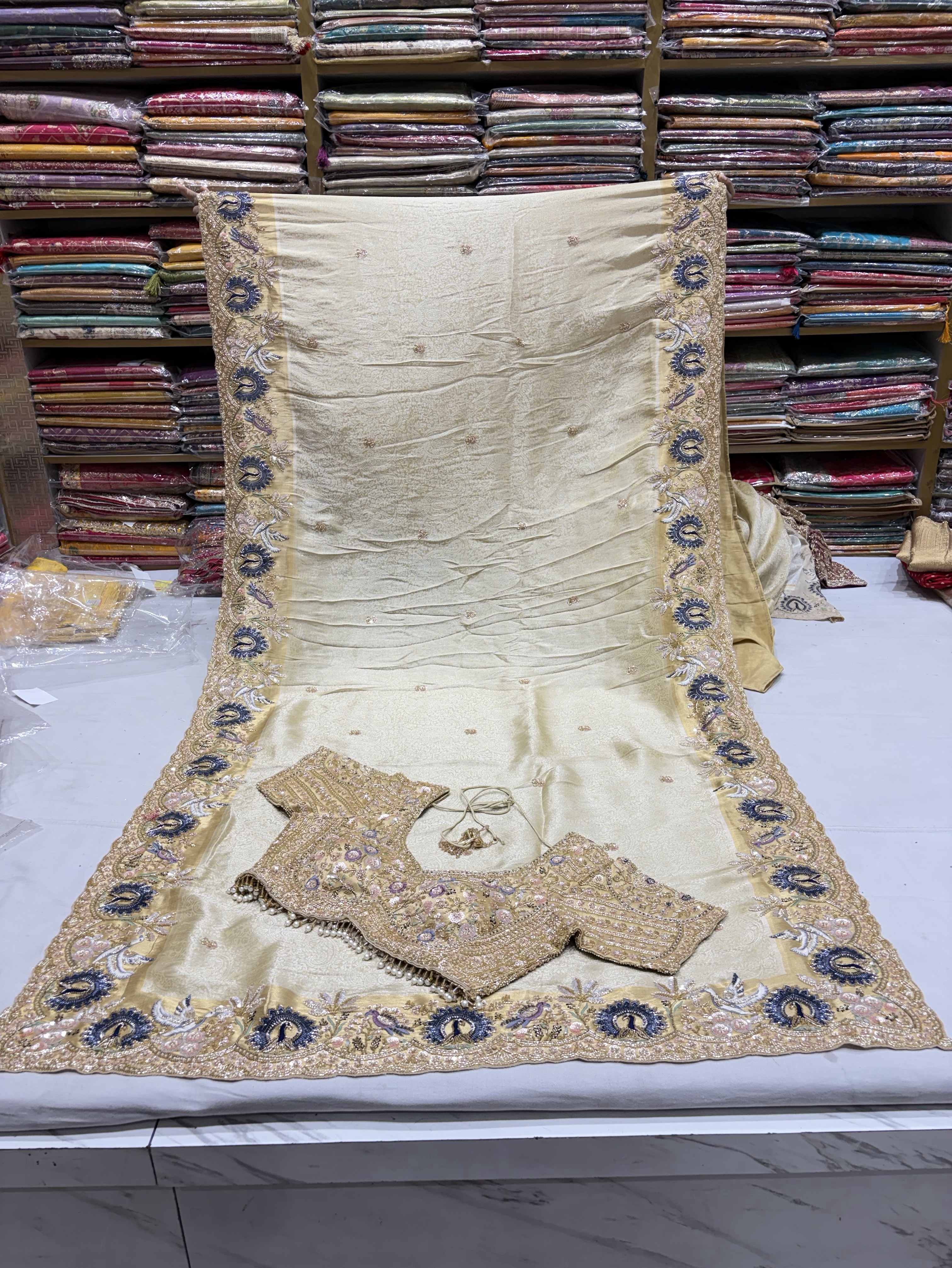 Embroidered Bridal Saree view 2