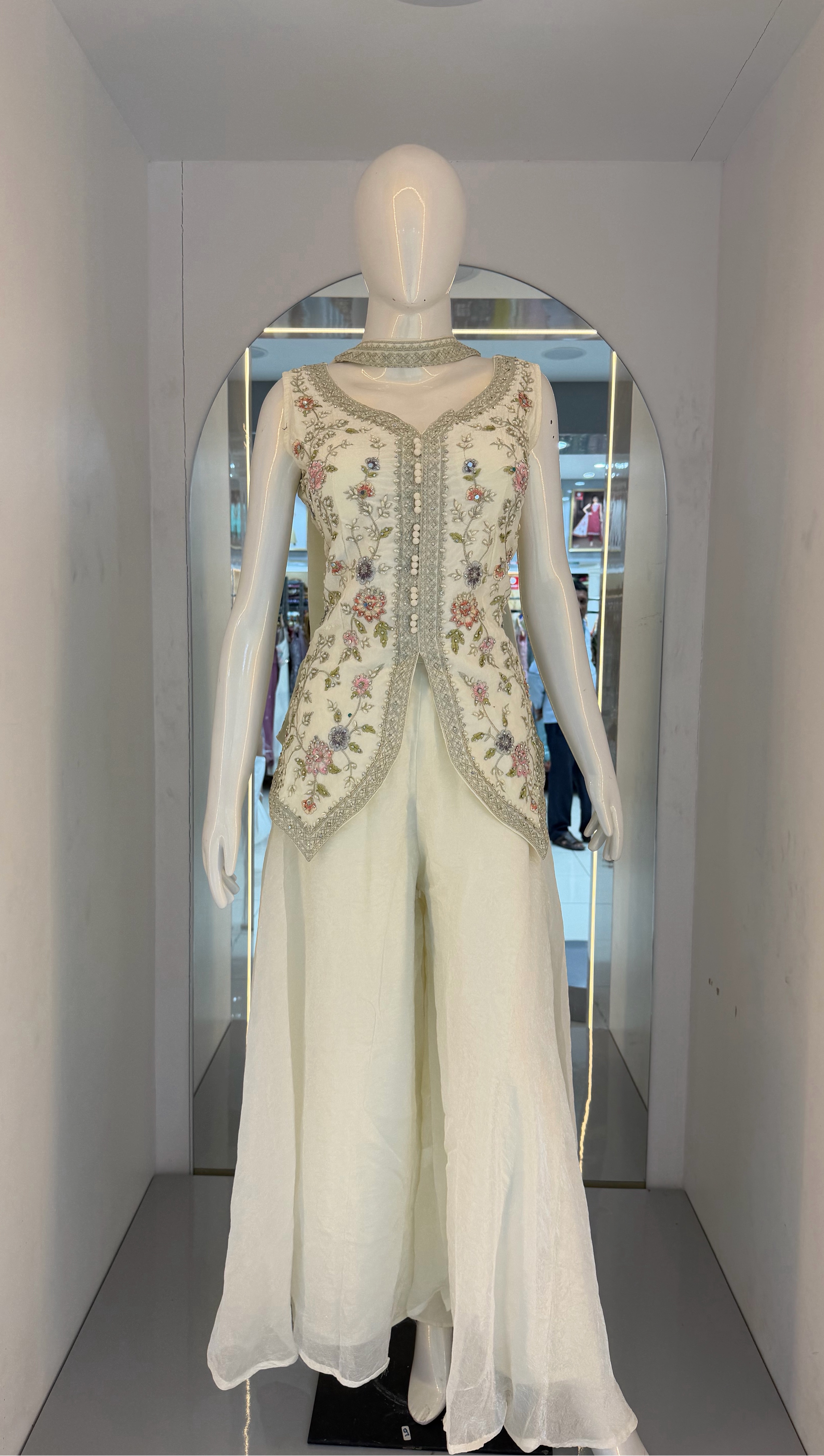 Fendiy White Indo Western view 2