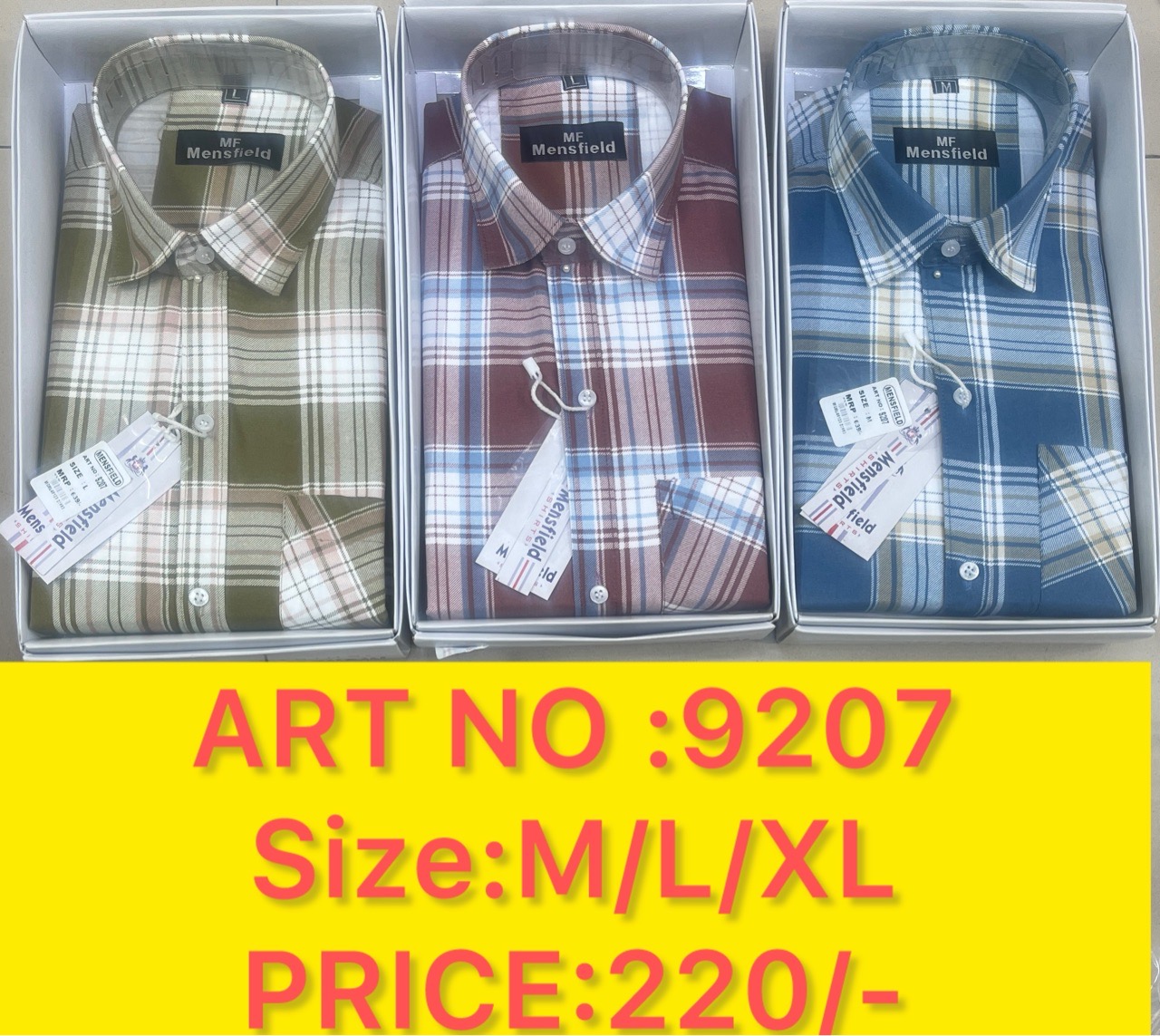 Mensfield CHECK Shirts. Art No 9206 view 2