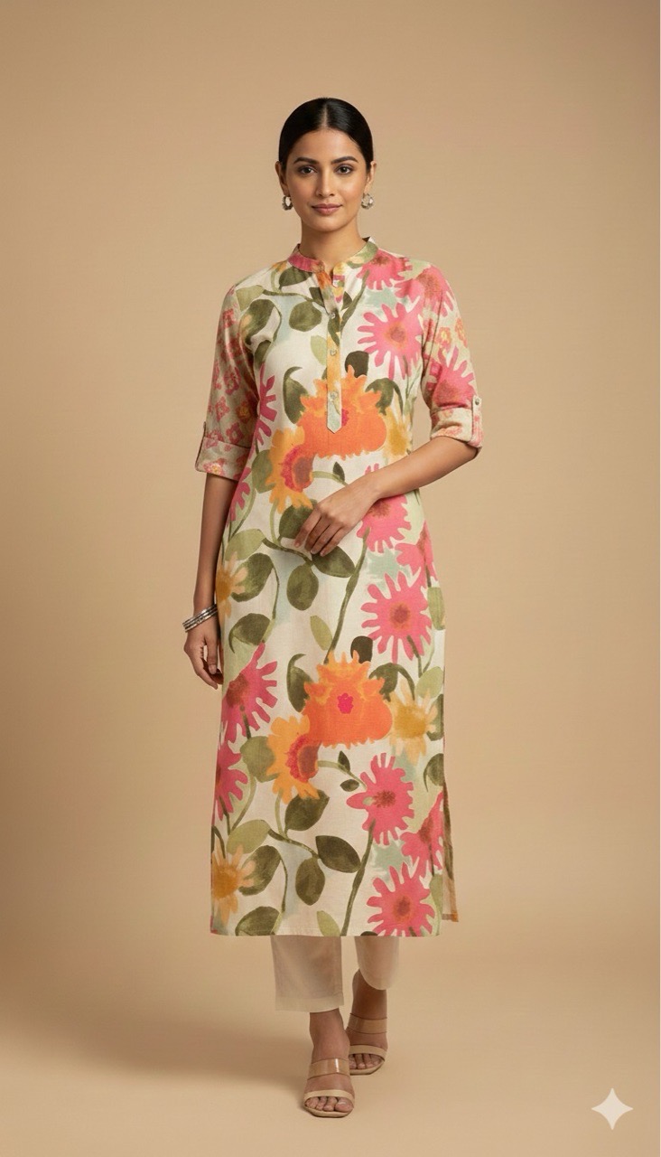 Floral Print Kurti by Shruti Ethnic Wear