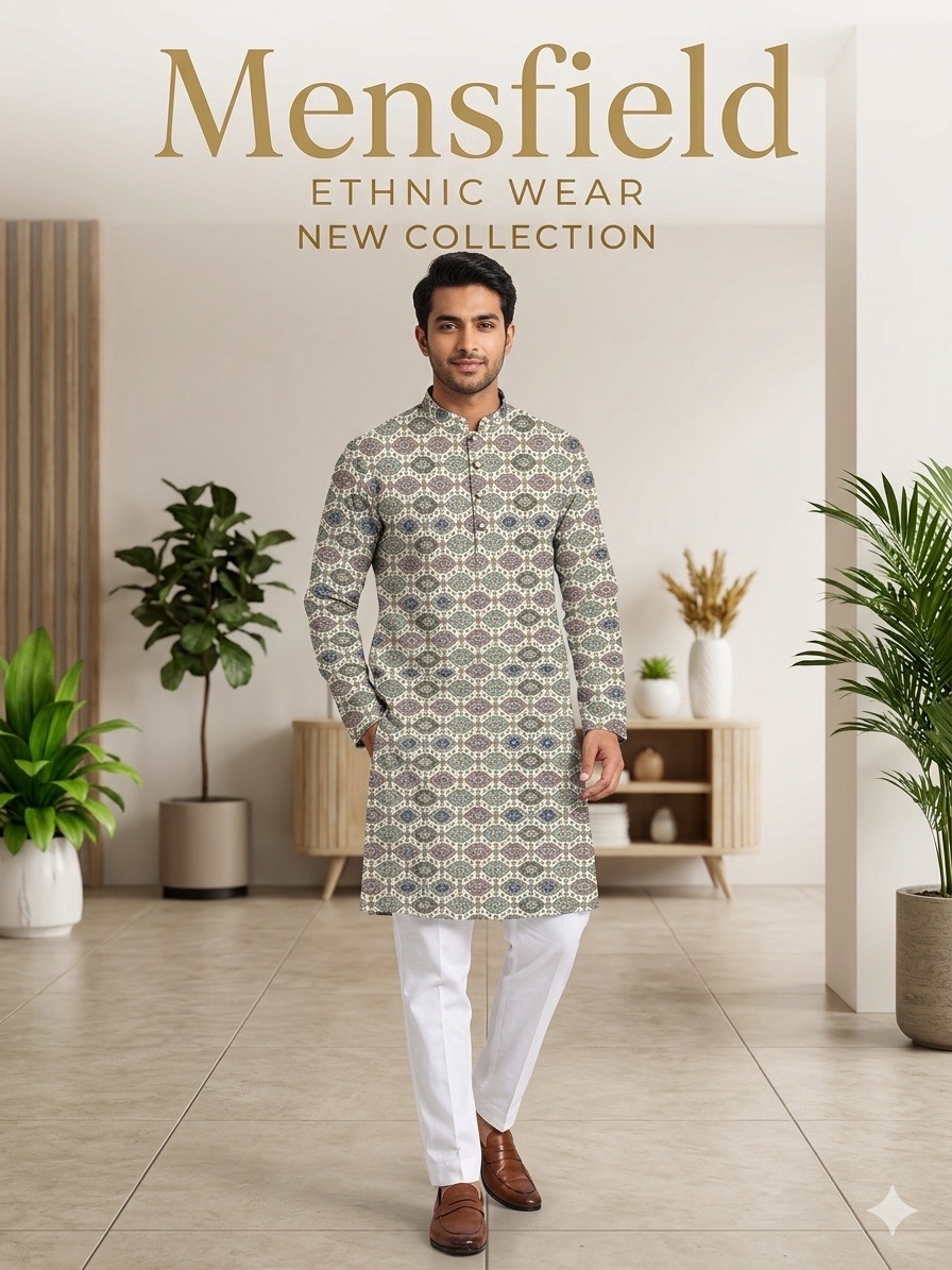 Mensfield Ethnic Kurta Digital Foil -2