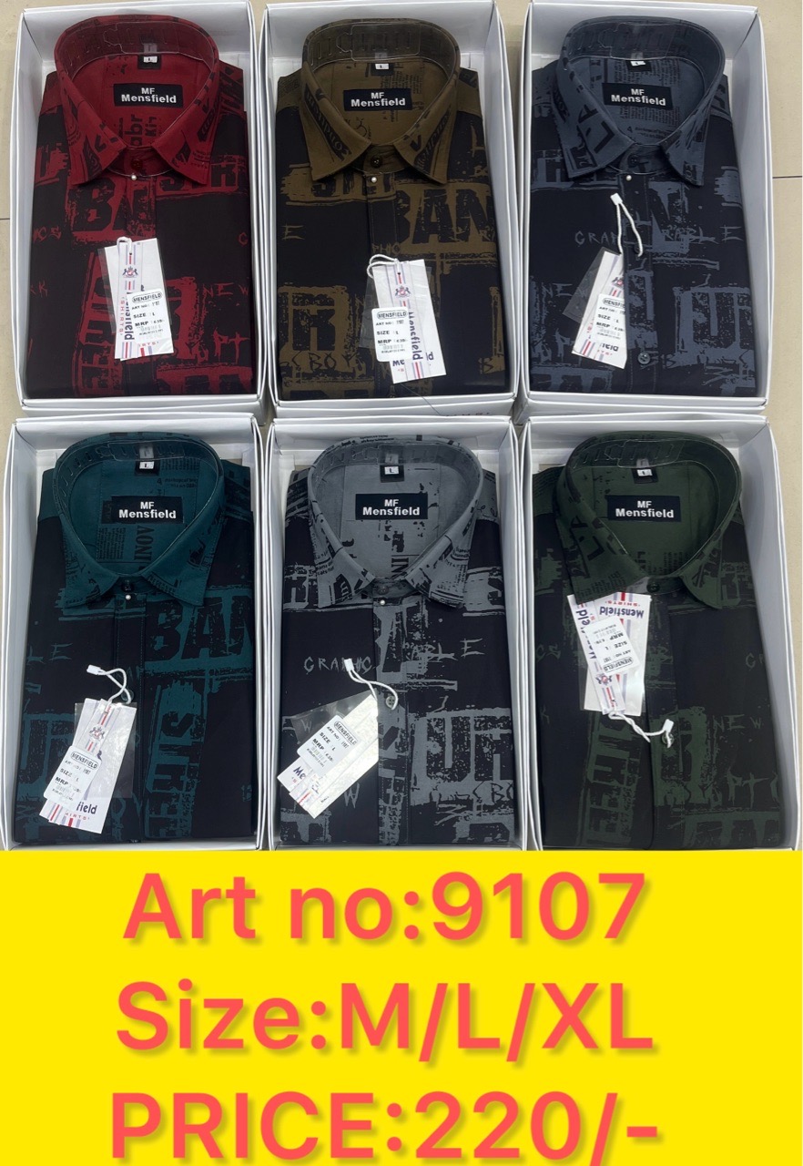 Mensfield Graphic Print Shirt Art No 9107 view 2