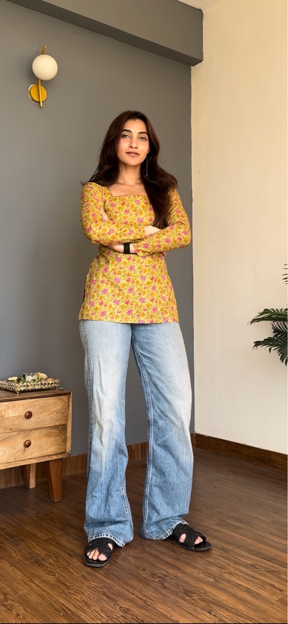 Lotus Corset Kurti - Green view 5