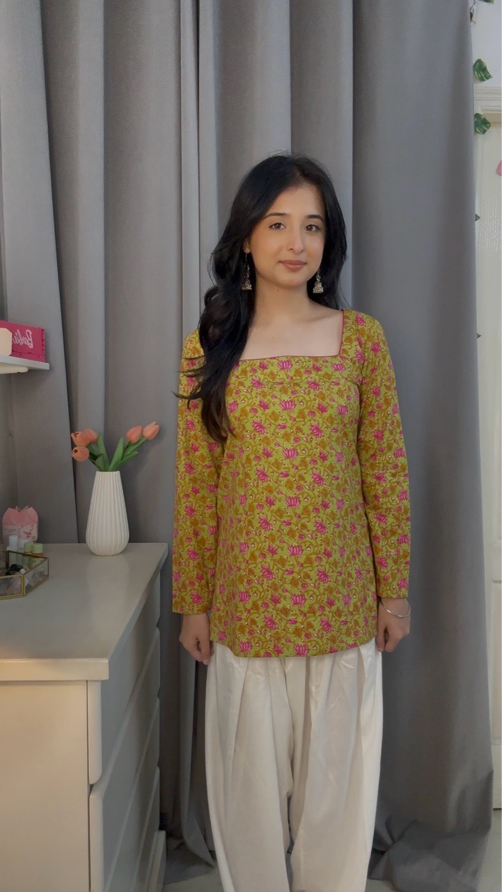Lotus Corset Kurti with Farshi Salvar view 2