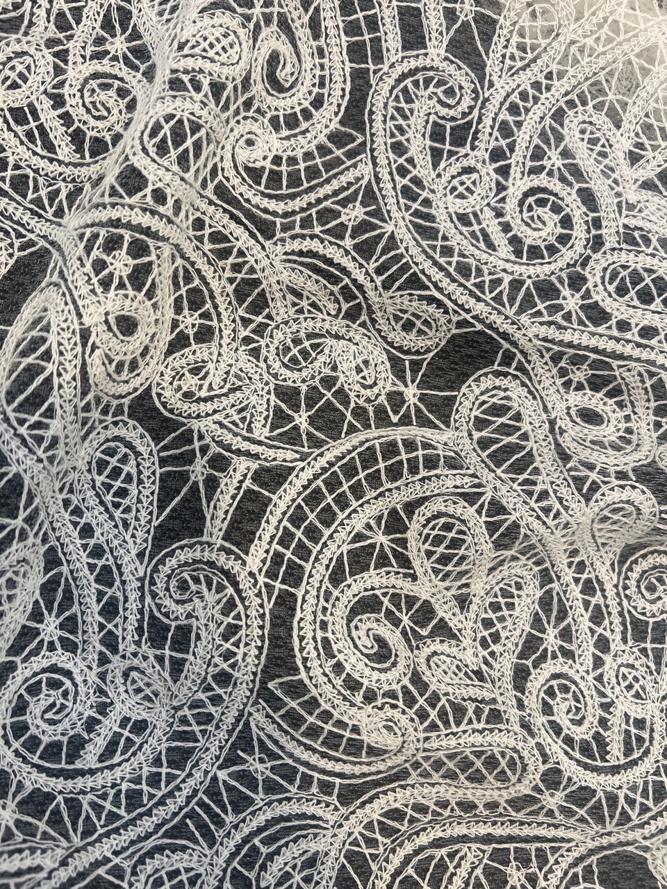 FAEM126 Embroidered Lace Fabric view 2