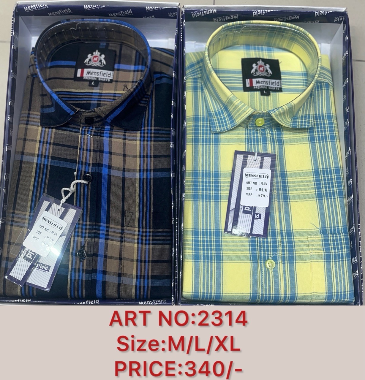 Mensfield Premium Check Shirts Art No 2314