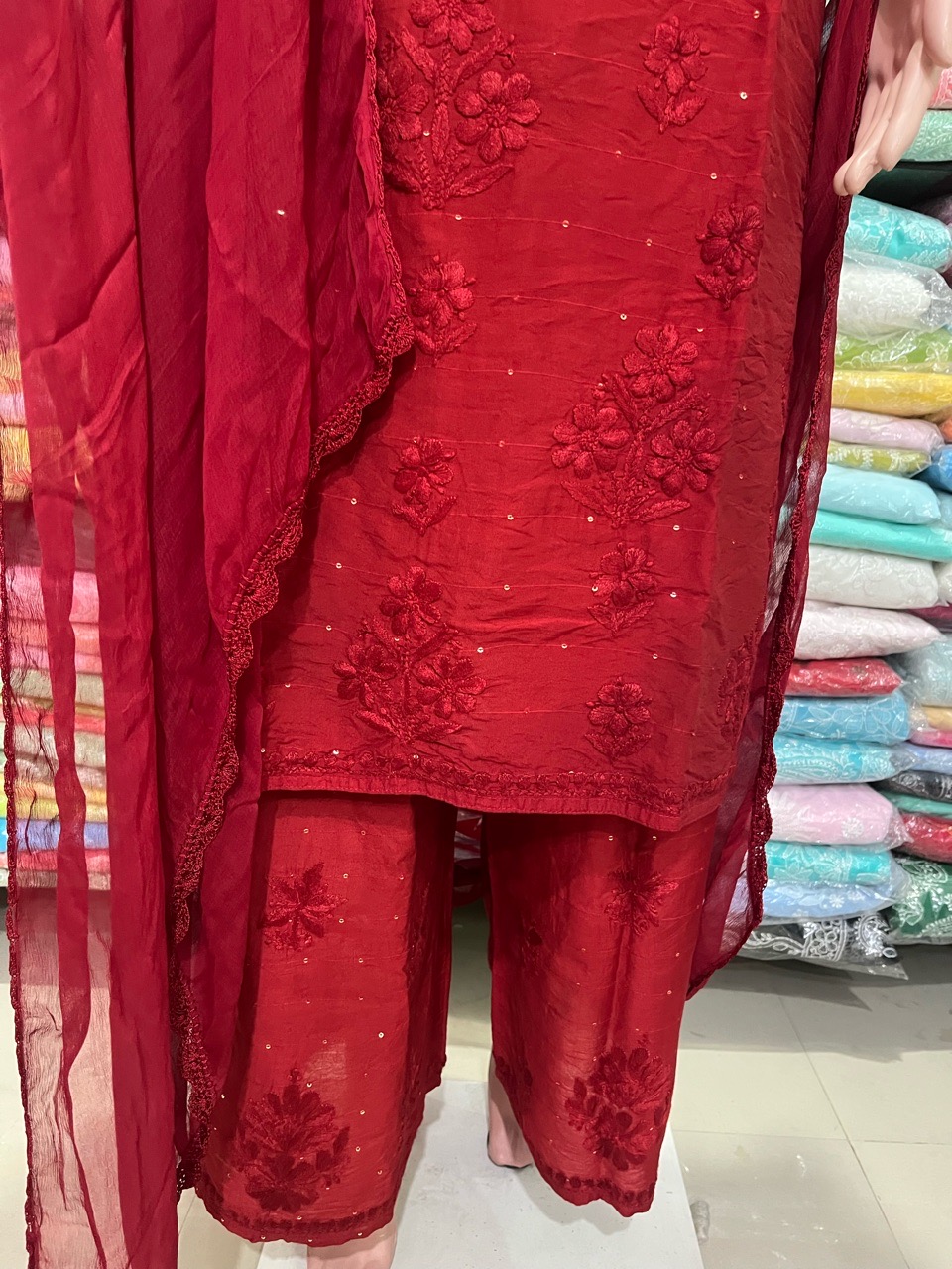 Chikankari Suit Set view 2