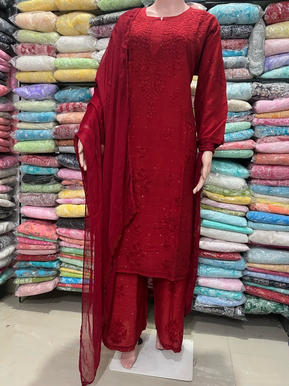 Chikankari Suit Set view 3